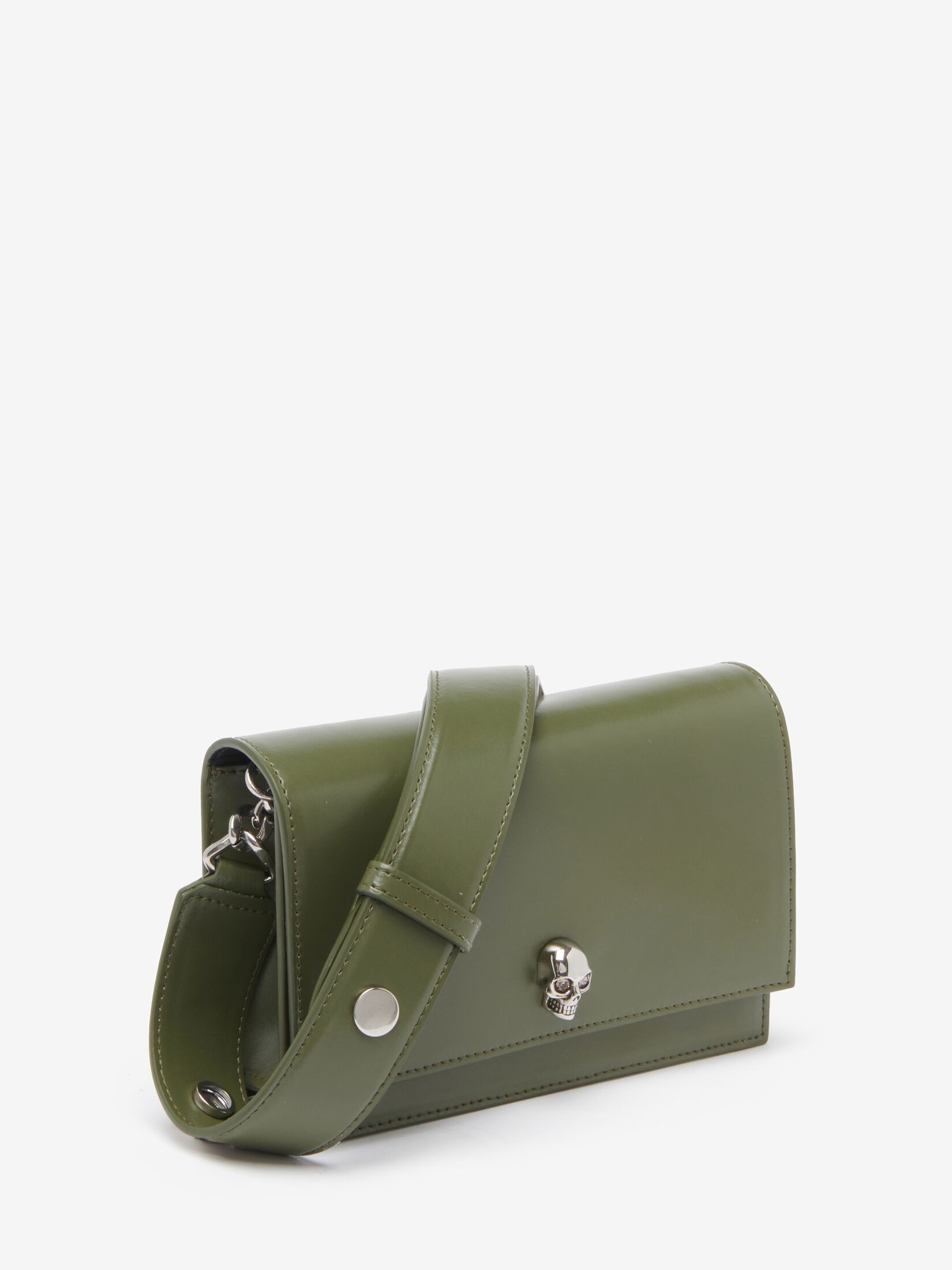 Women's The Biker Small Skull Bag in Khaki - 2