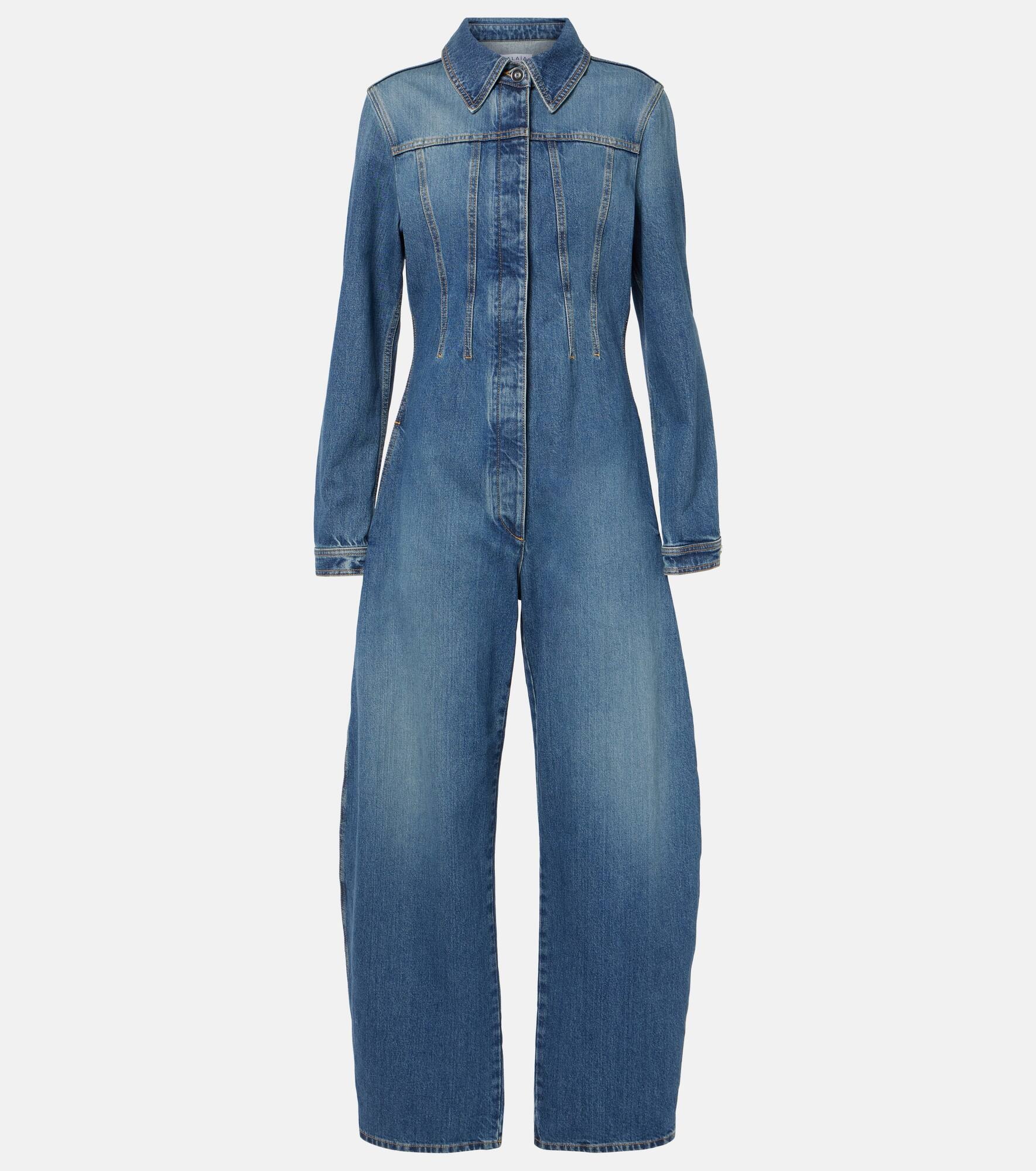 Round denim jumpsuit - 1