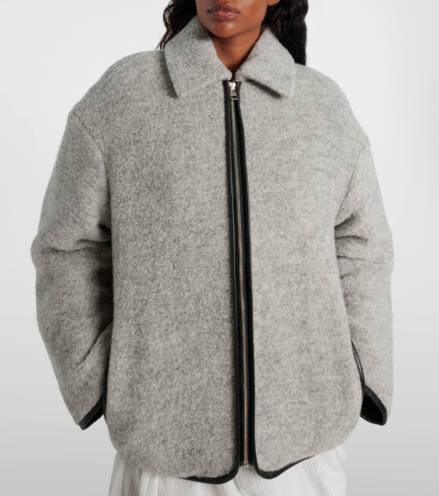 Wool and cotton-blend jacket - 7
