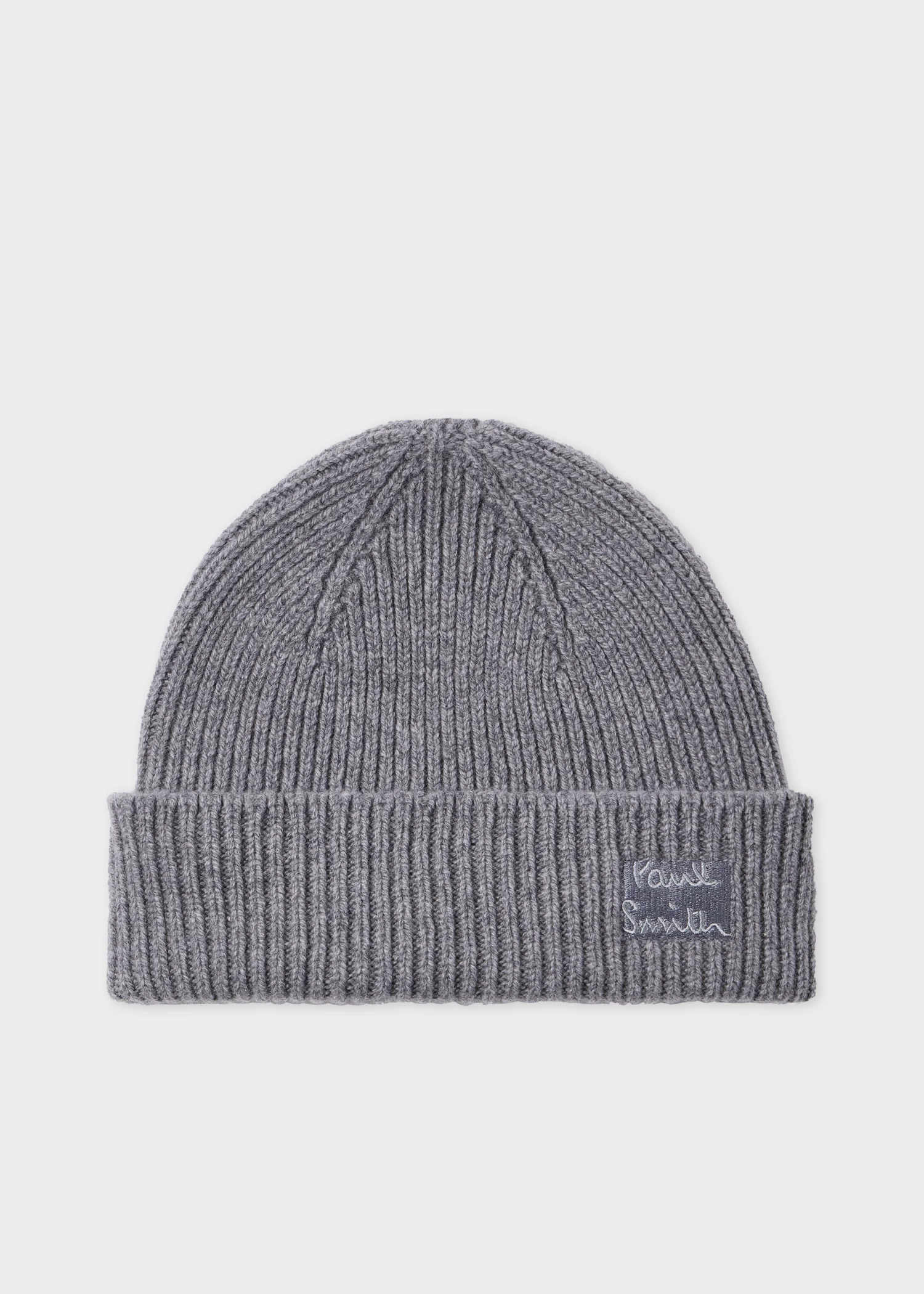 Grey Cashmere-Blend Beanie - 1