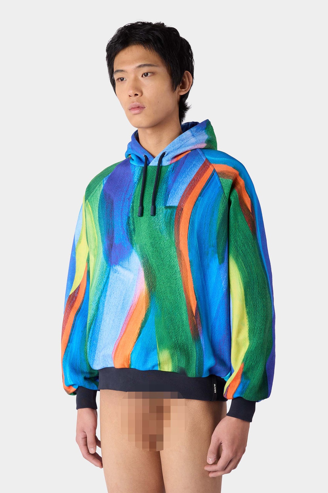 EMBROIDERED EIWS HOODIE / multicolor allover print - 4
