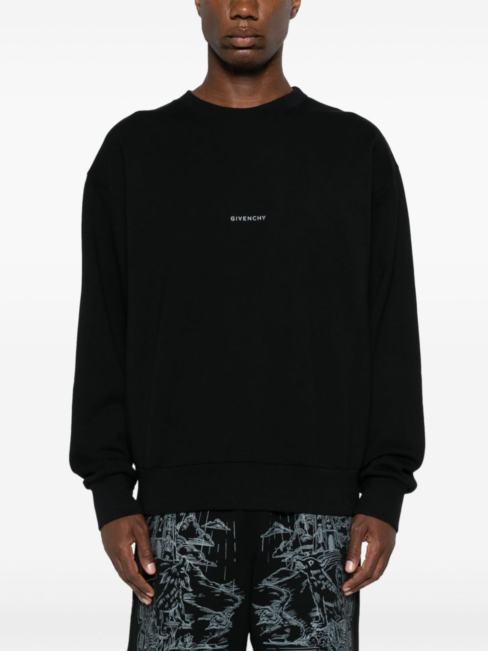 sketch-print cotton sweatshirt - 3