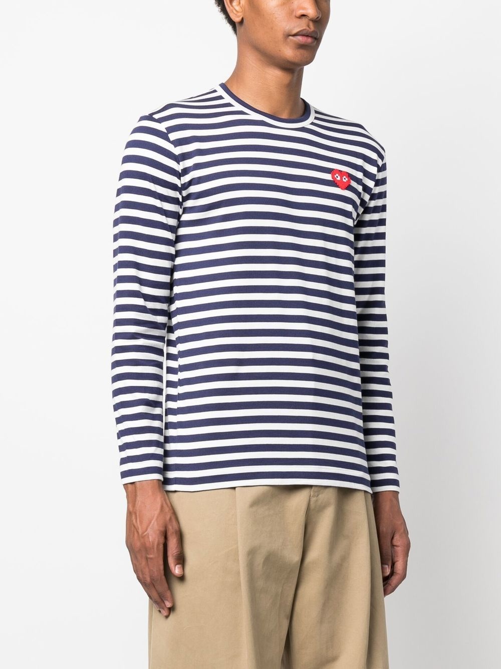 stripe-pattern cotton T-shirt - 3