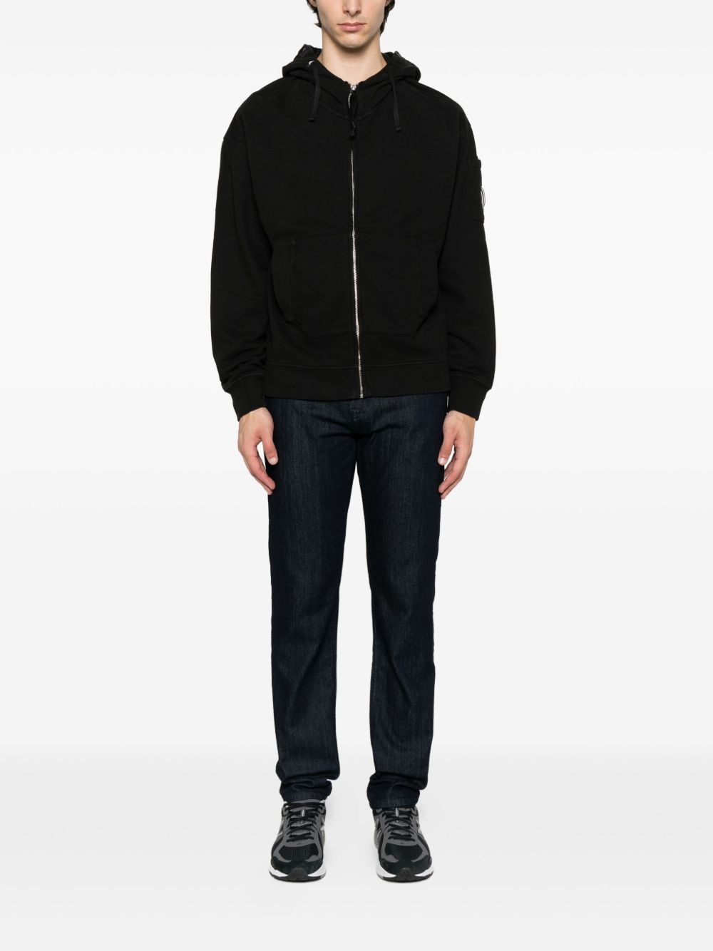 hooded zip-up sweatshirt - 2