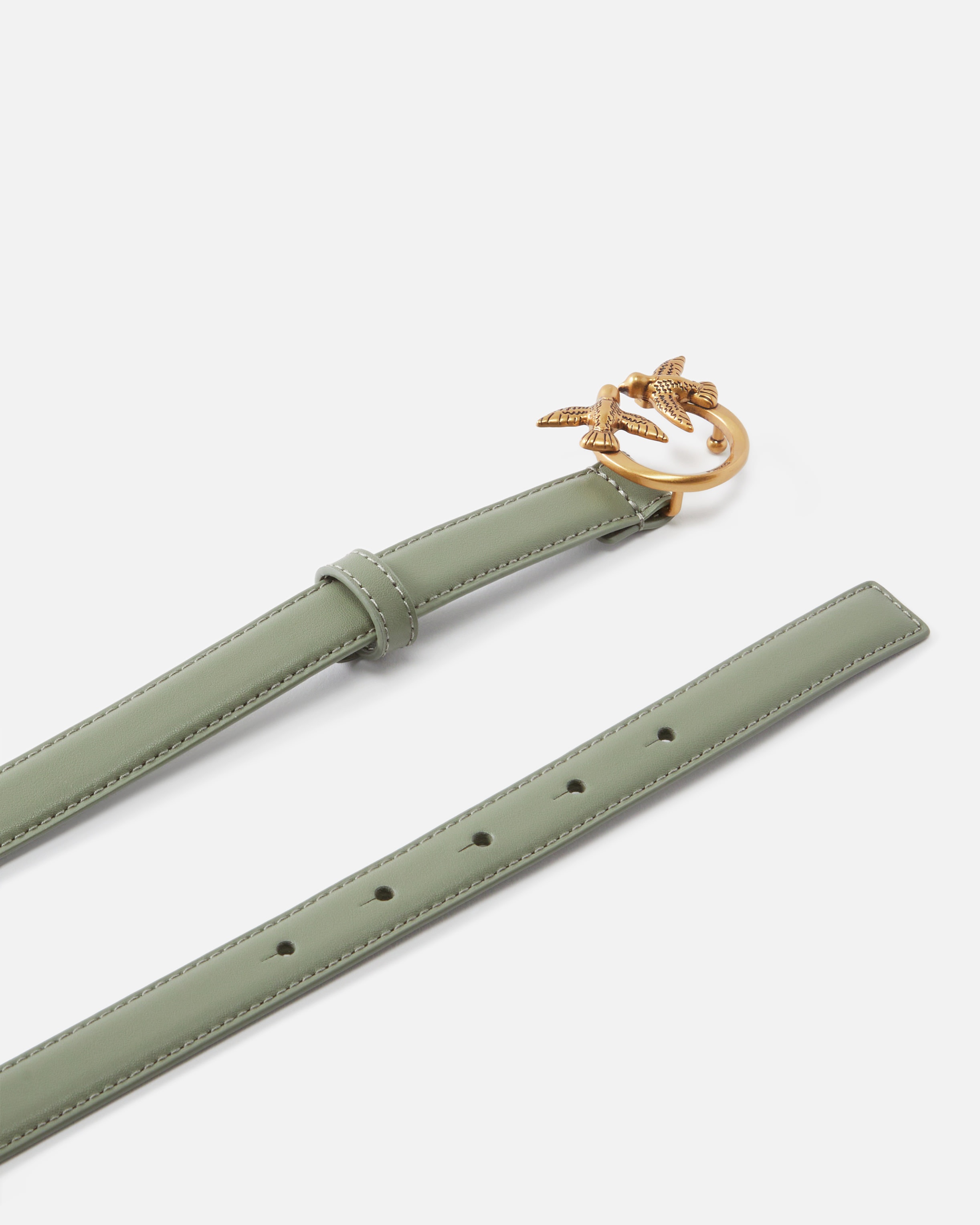 LOVE BIRDS THIN LEATHER BELT 2CM - 3