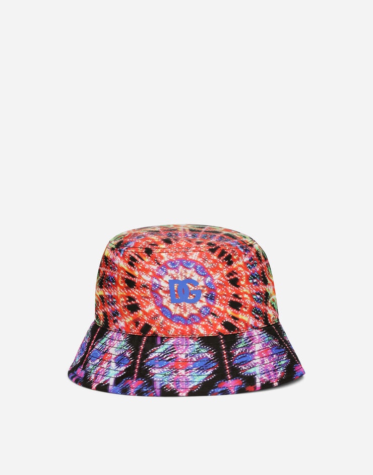 Nylon bucket hat with illumination print - 1