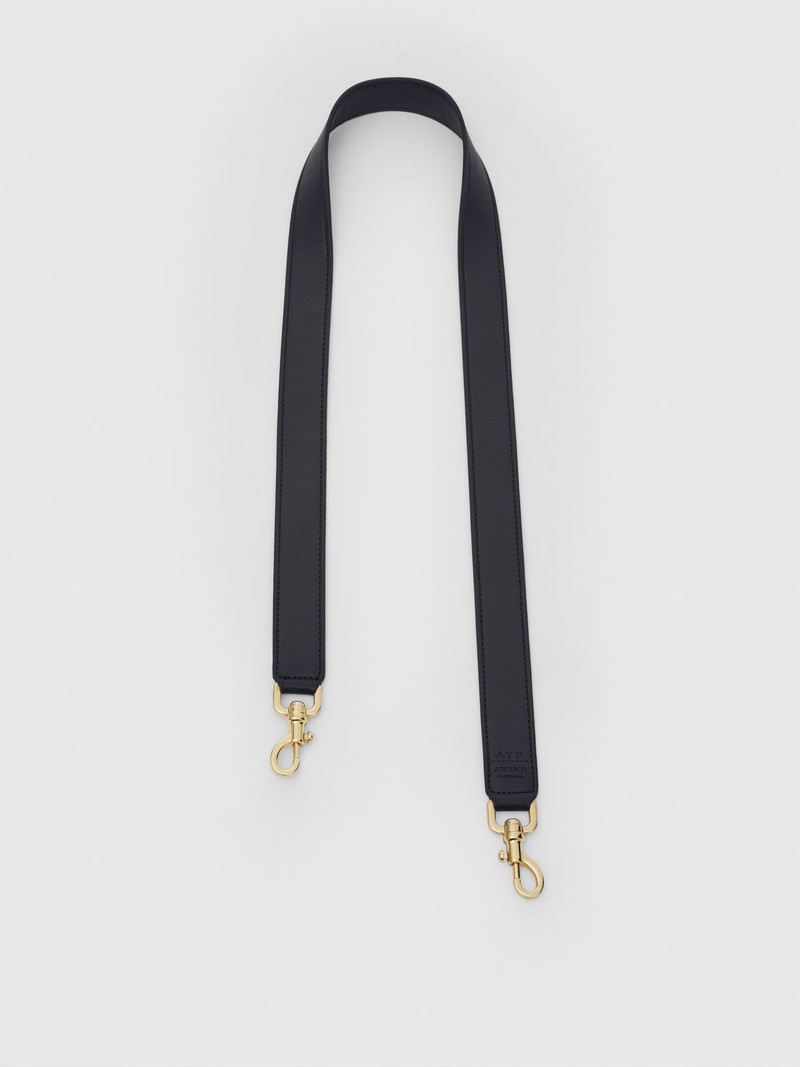 Galdo Black Leather Long shoulder strap 1