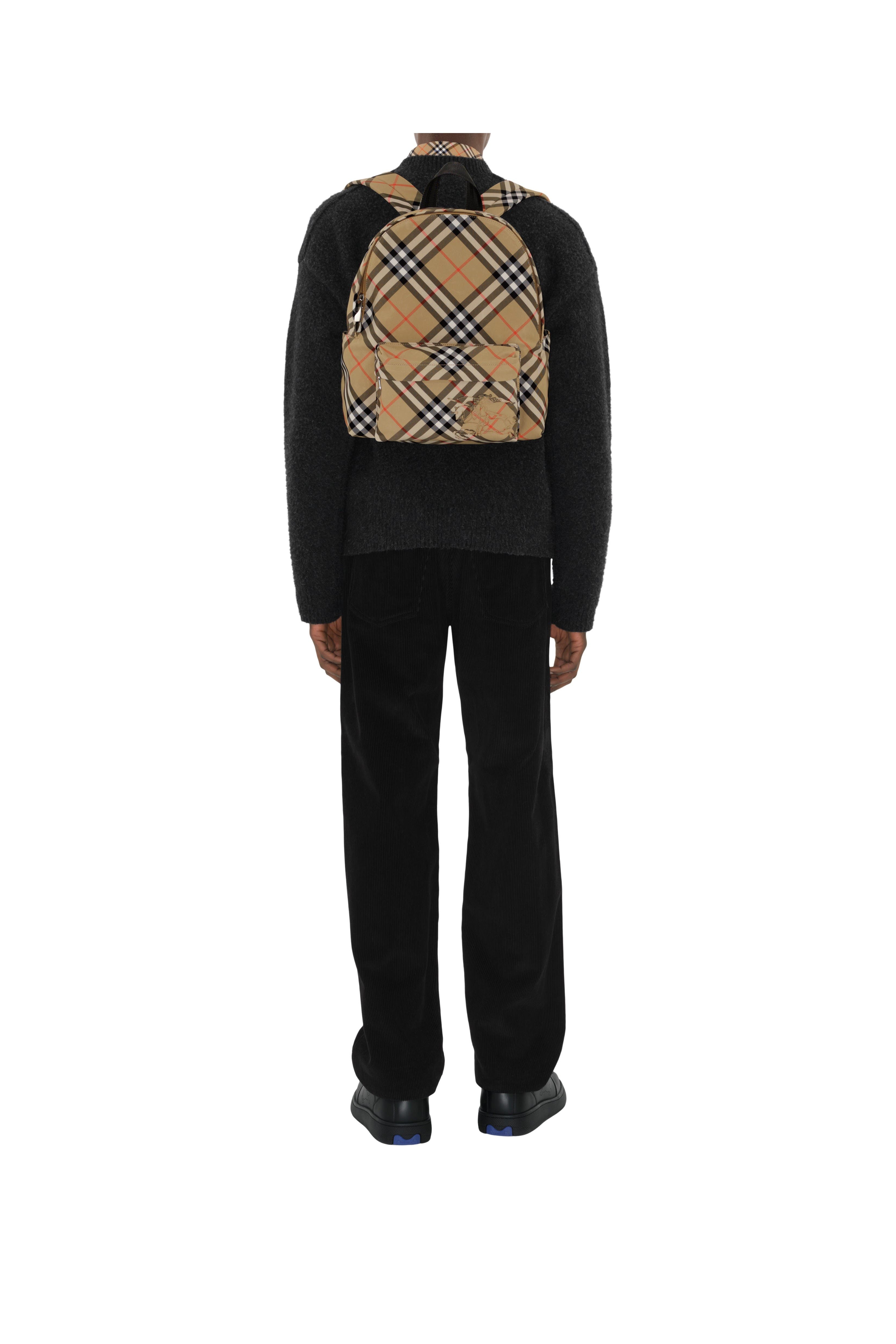 burberry Small Check Backpack in Sand at Nordstrom - 2
