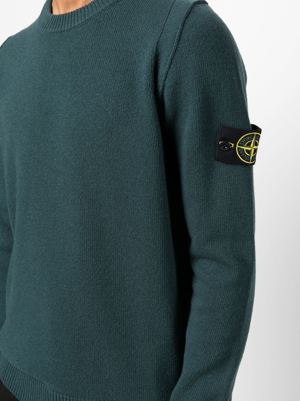 logo-patch long-sleeve jumper - 5