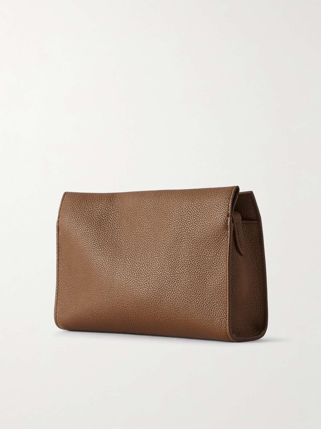 Textured-leather shoulder bag Brown - 3