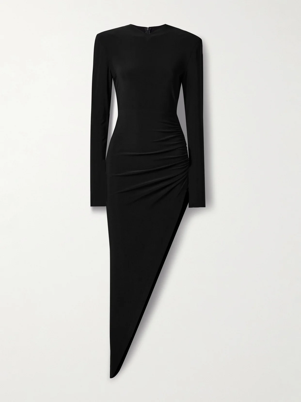 Asymmetric Ruched Stretch-jersey Dress - 1