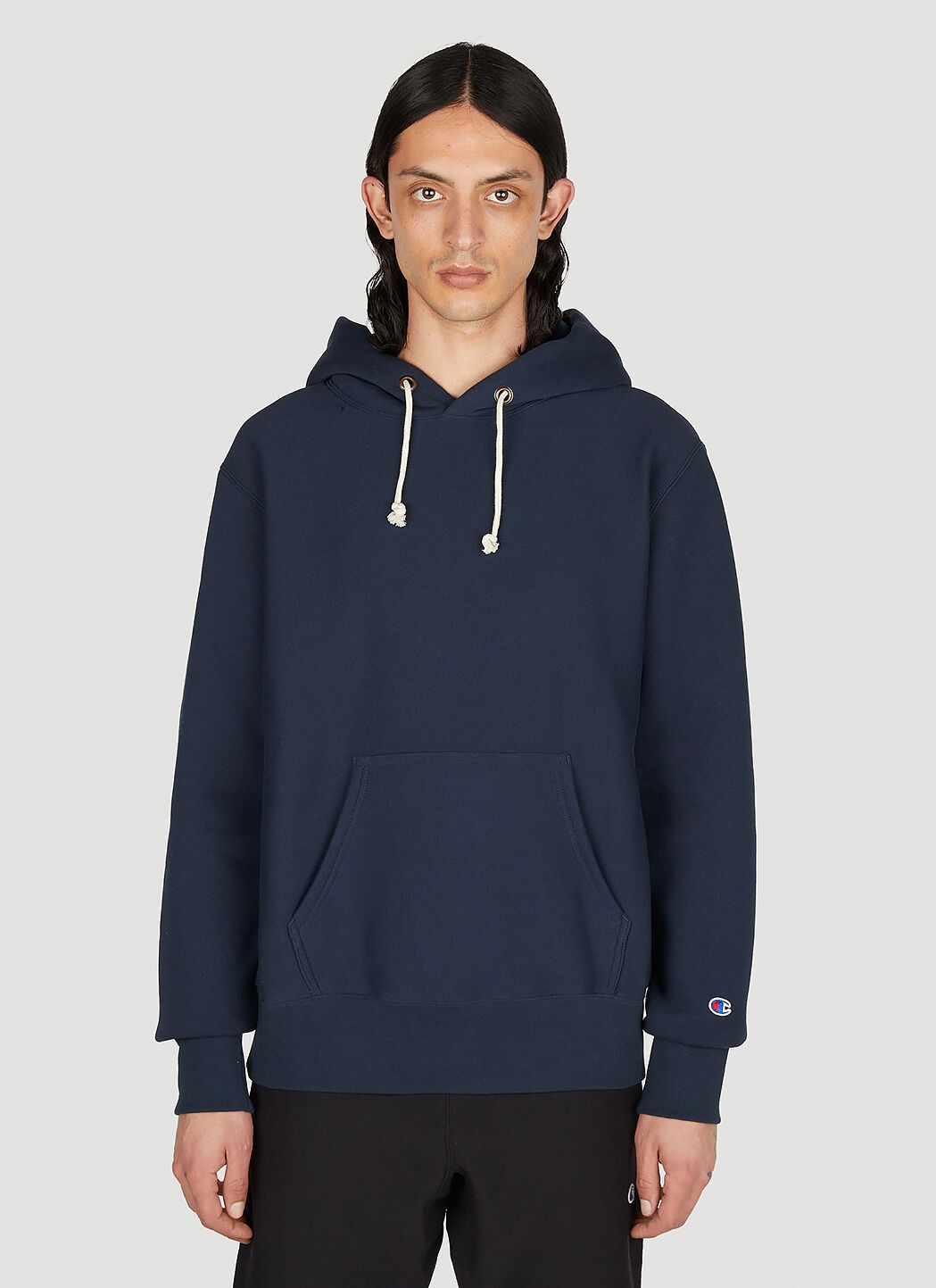 Logo Embroidered Hooded Sweatshirt - 1