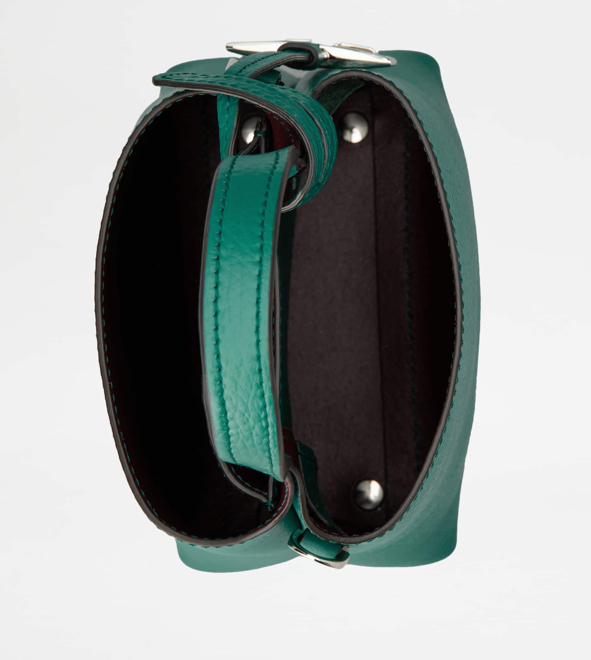 TOD'S MICRO BAG IN LEATHER - BURGUNDY, GREEN - 5