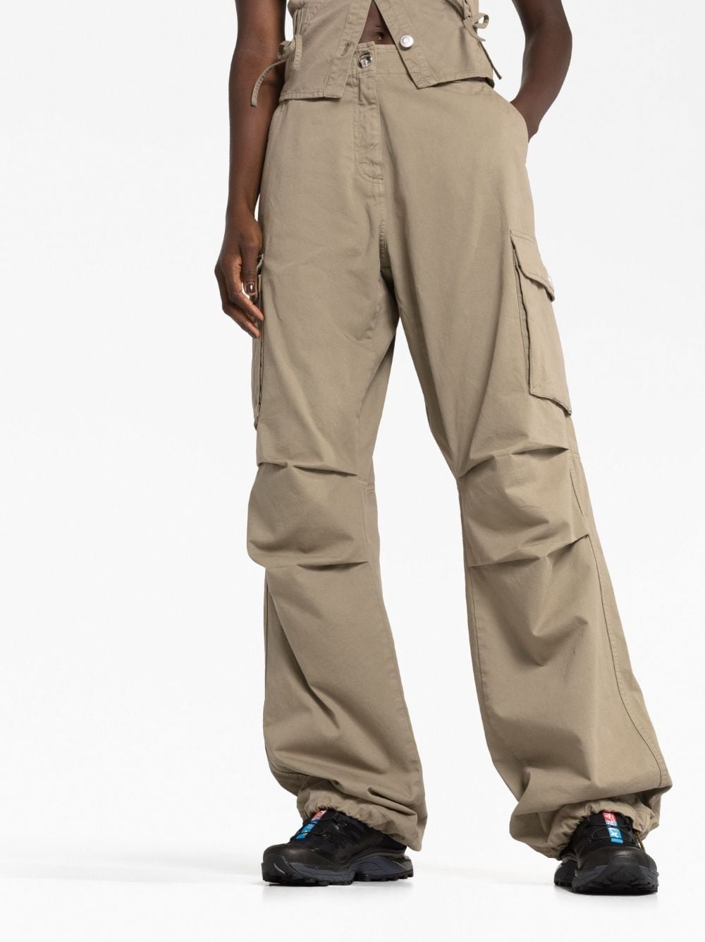 wide-leg cargo trousers - 5