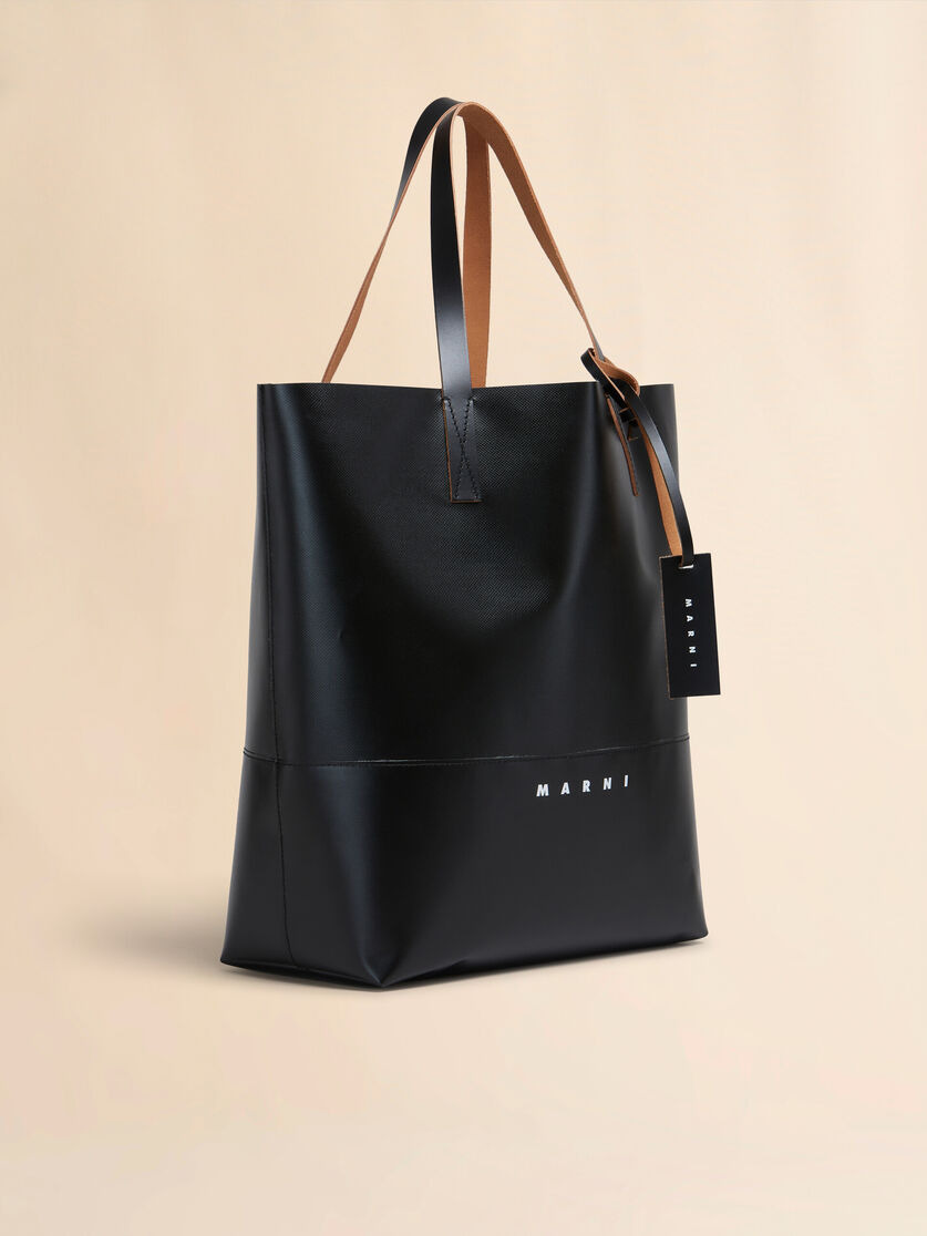 BLACK OPEN SHOPPER WITH MARNI TAG - 6