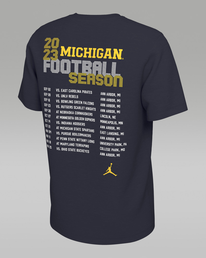 Jordan Men's Michigan Schedule Jordan College T-Shirt outlook