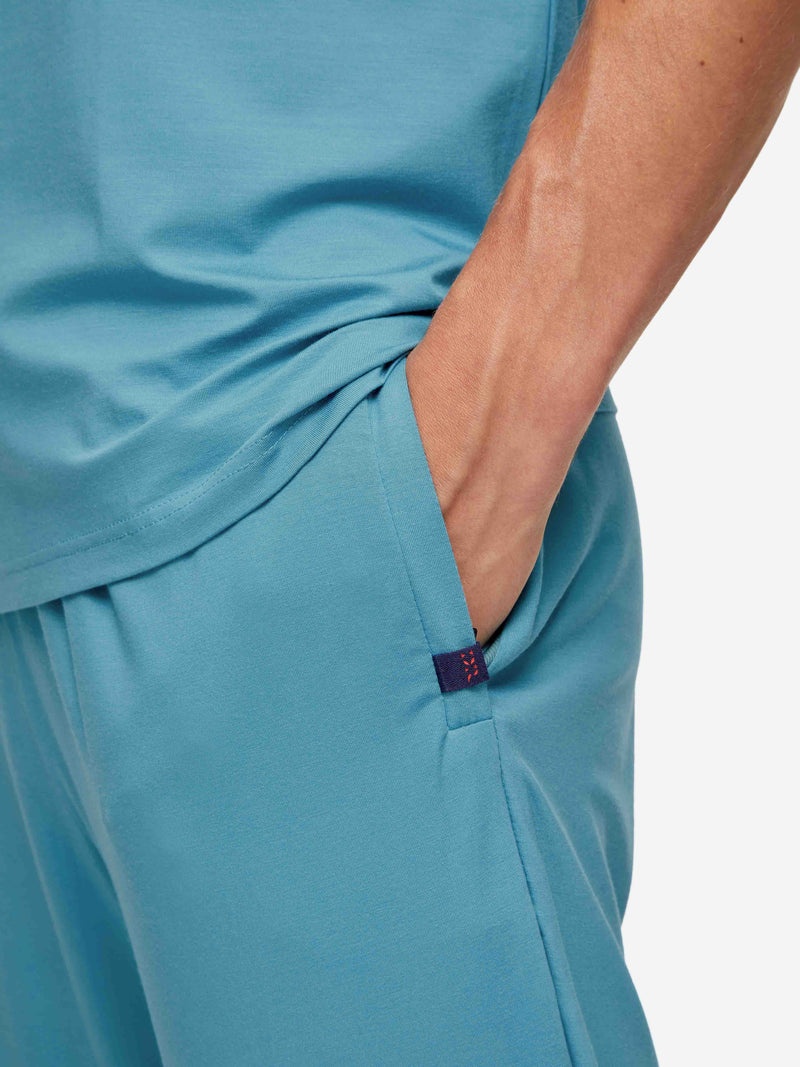 Men's Track Pants Basel Micro Modal Stretch Harbour Blue - 6