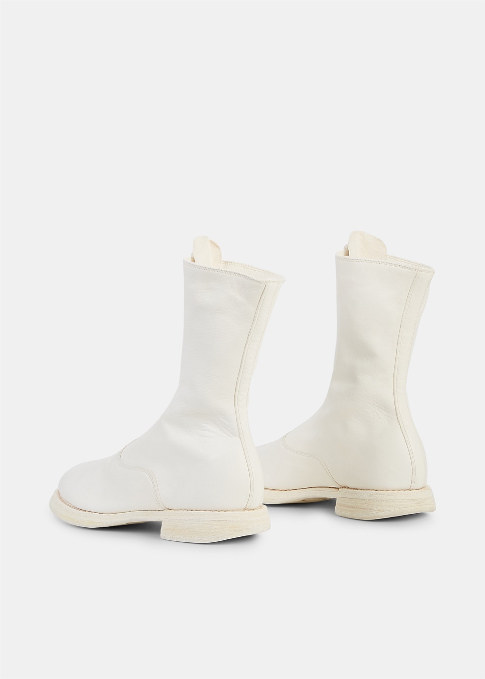 White High Front Zip Boot - 3