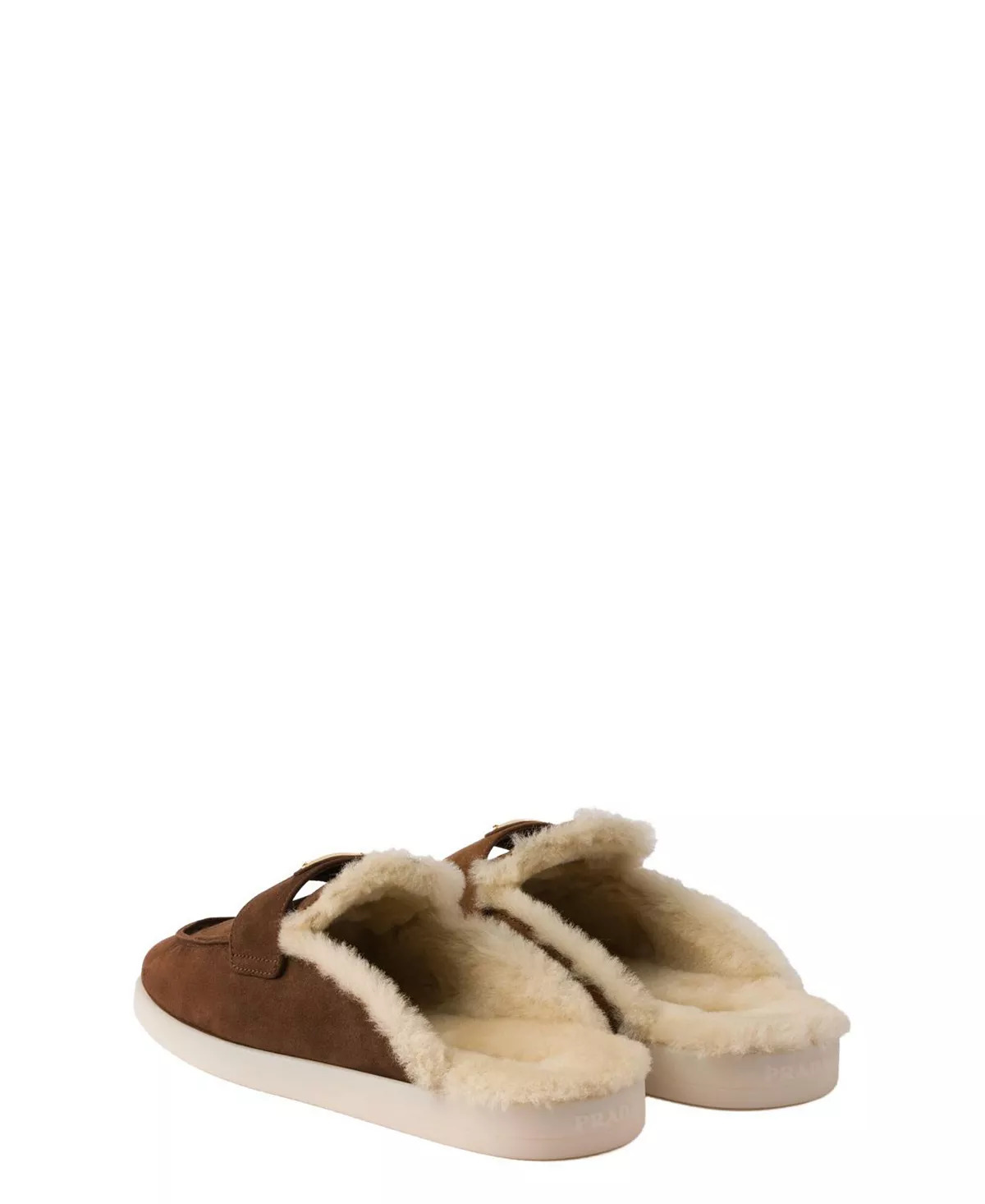 Women's Suede And Shearling Slippers - 4