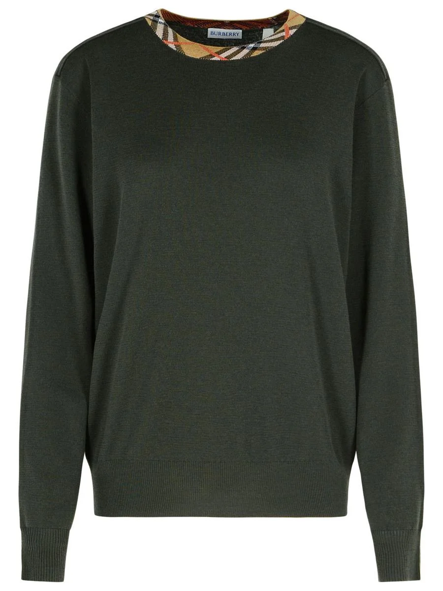 Burberry 'Michael' Dark Green Wool Sweater - 1