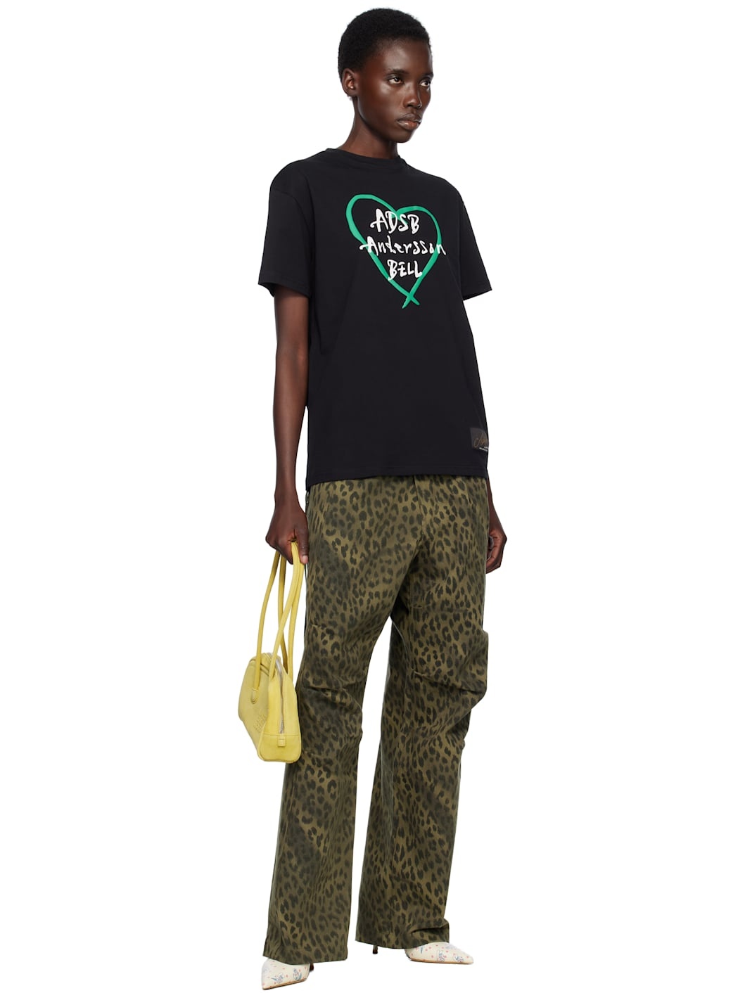 Khaki Leopard Cross-Over Wide Jeans - 4