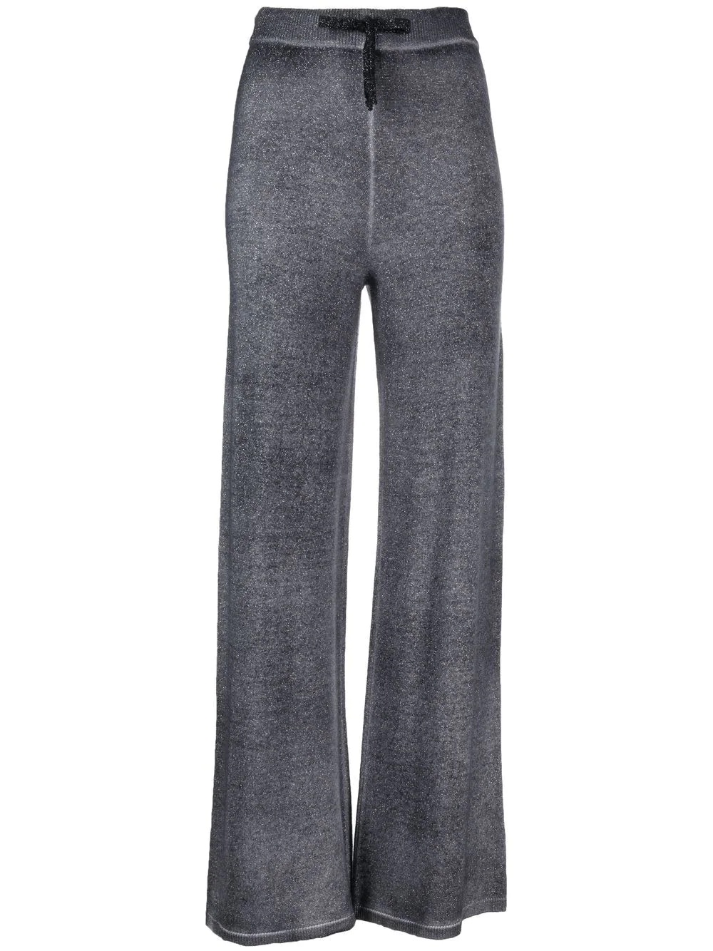 washed-finish wide-leg trousers - 1