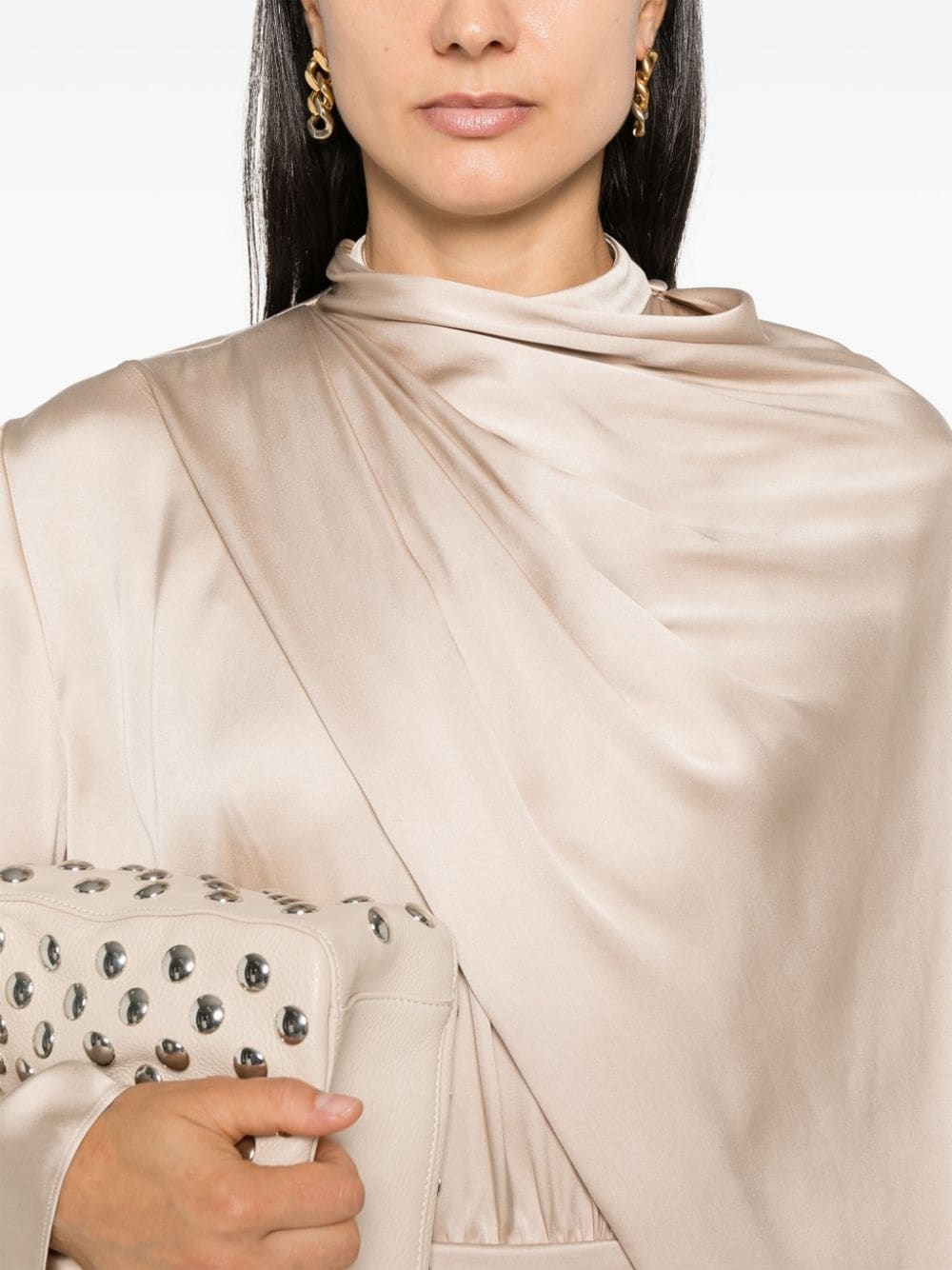 cape-effect mini dress - 5