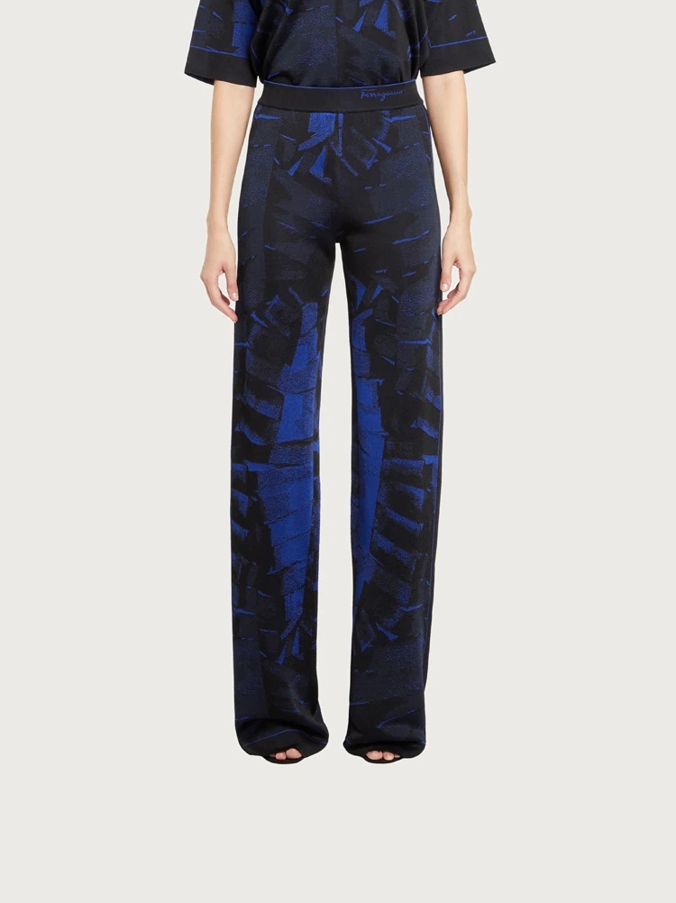 JACQUARD PALM TROUSERS - 2