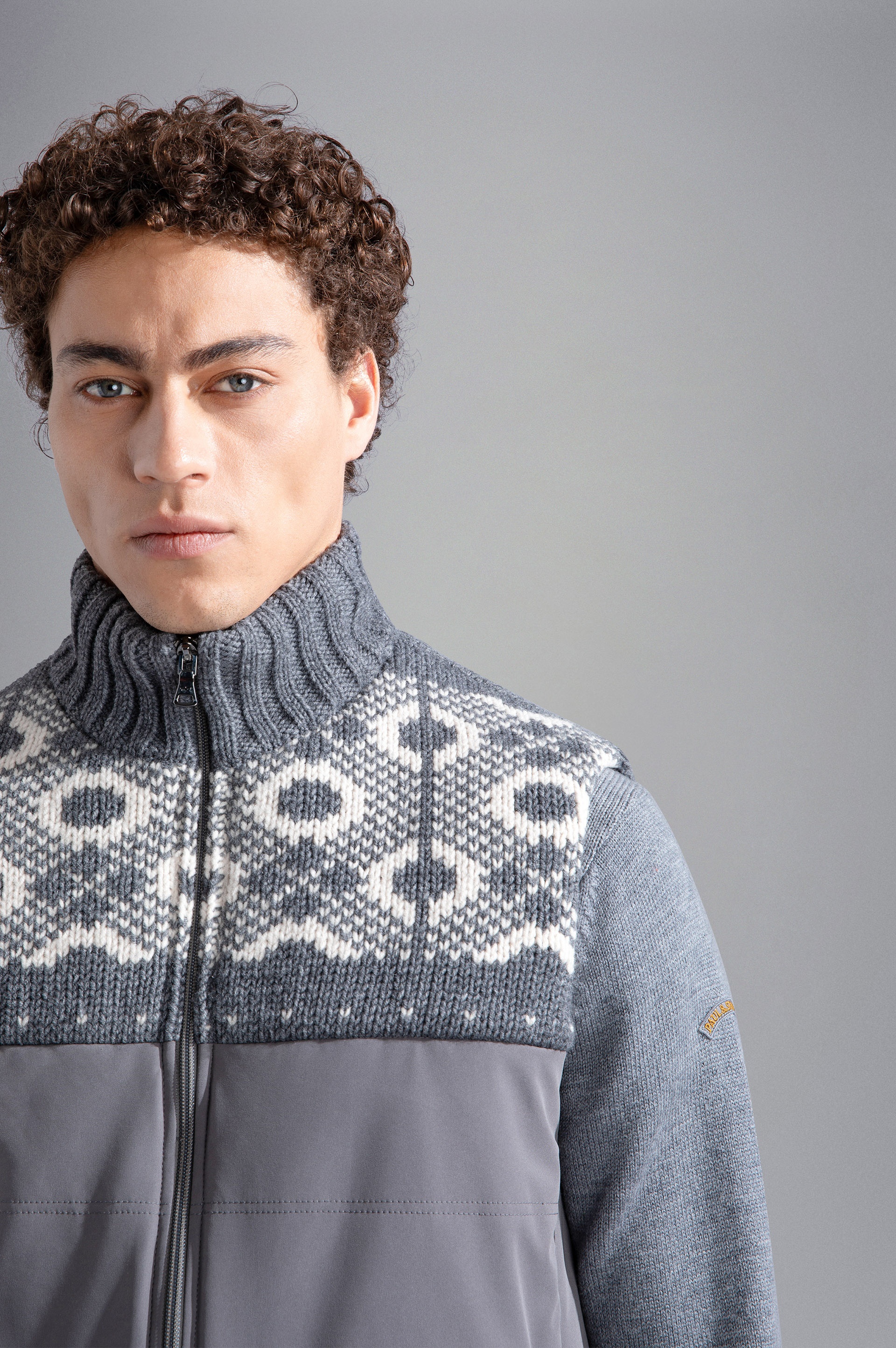 WOOL JACQUARD AND TYPHOON® HYBRID VEST - 4