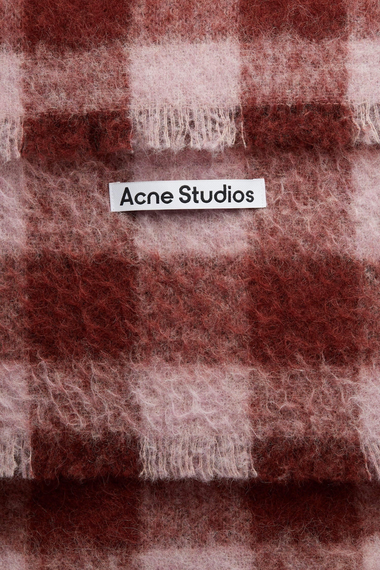 Checked scarf pink/brick red - 5