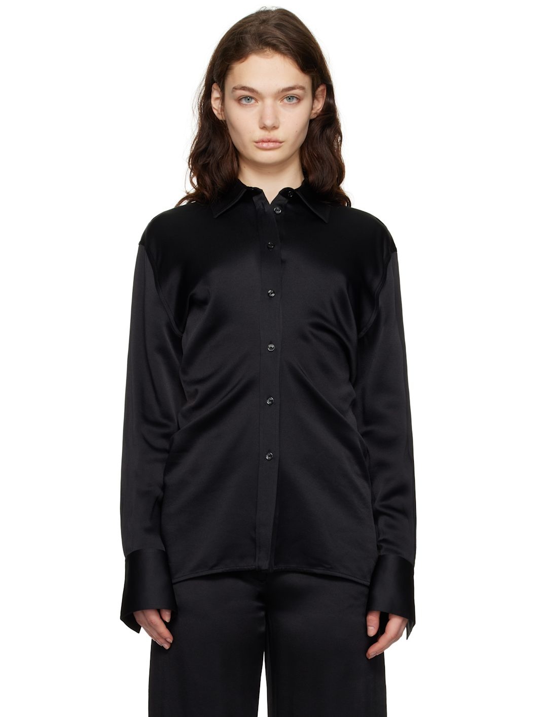 Black Slouch Waist Shirt - 1