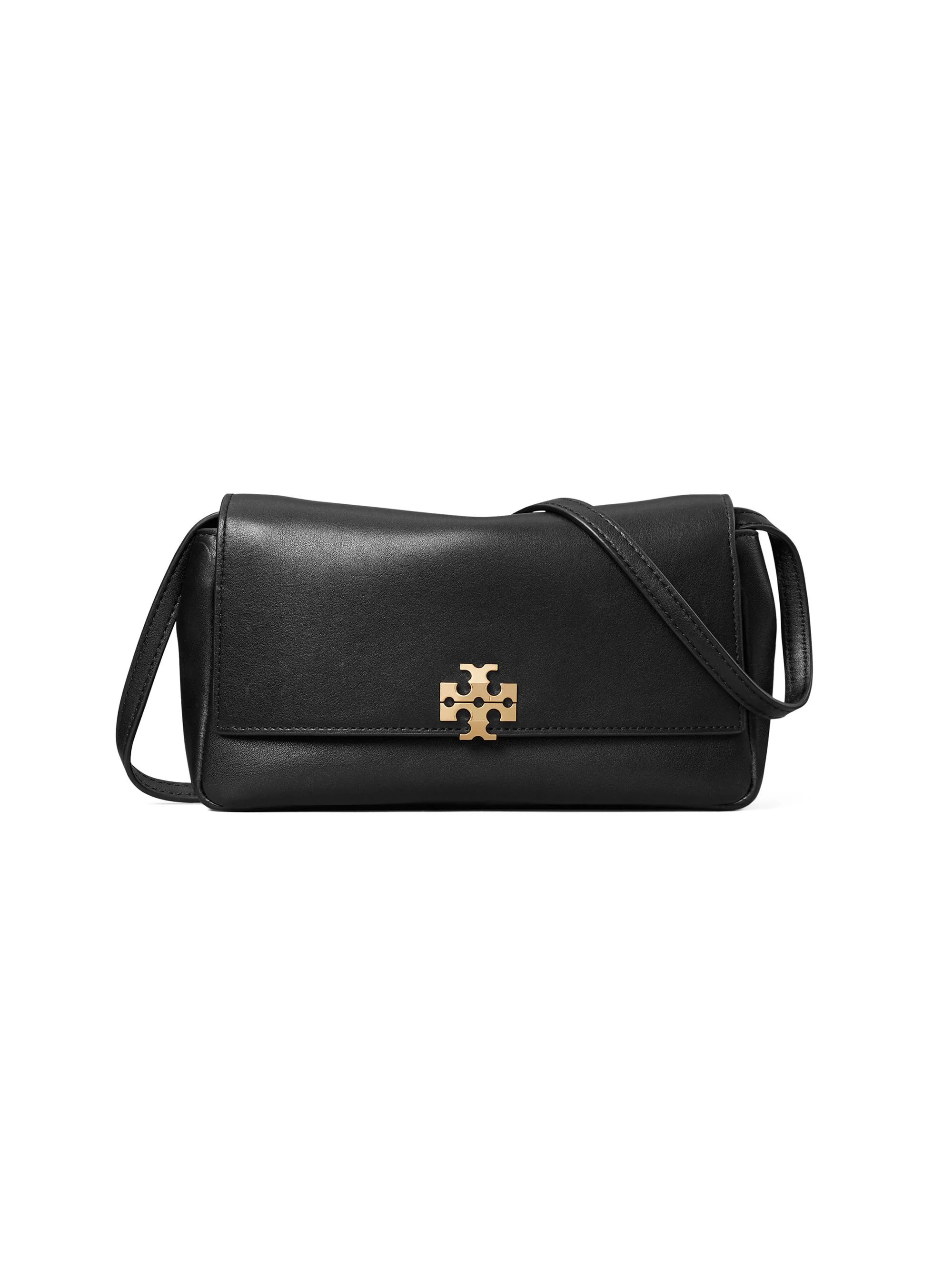 Women's Charlie Leather Wallet Crossbody Bag - Black - 1