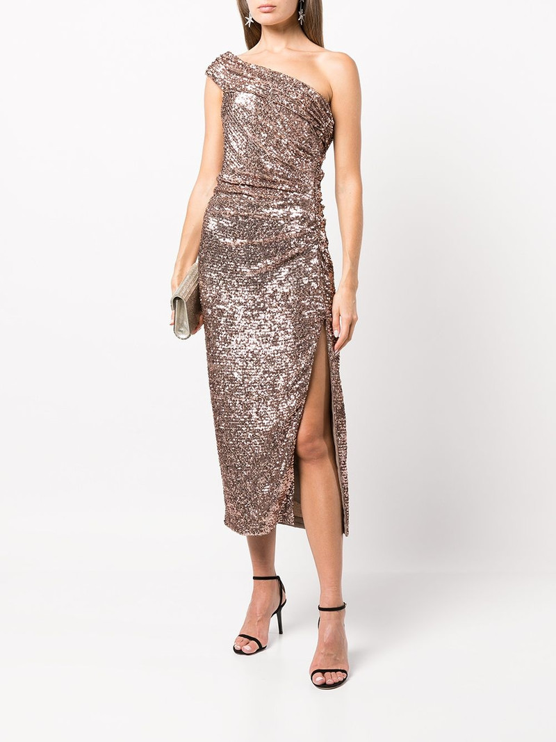 SIMKHAI sequin-embellished one-shoulder gown outlook