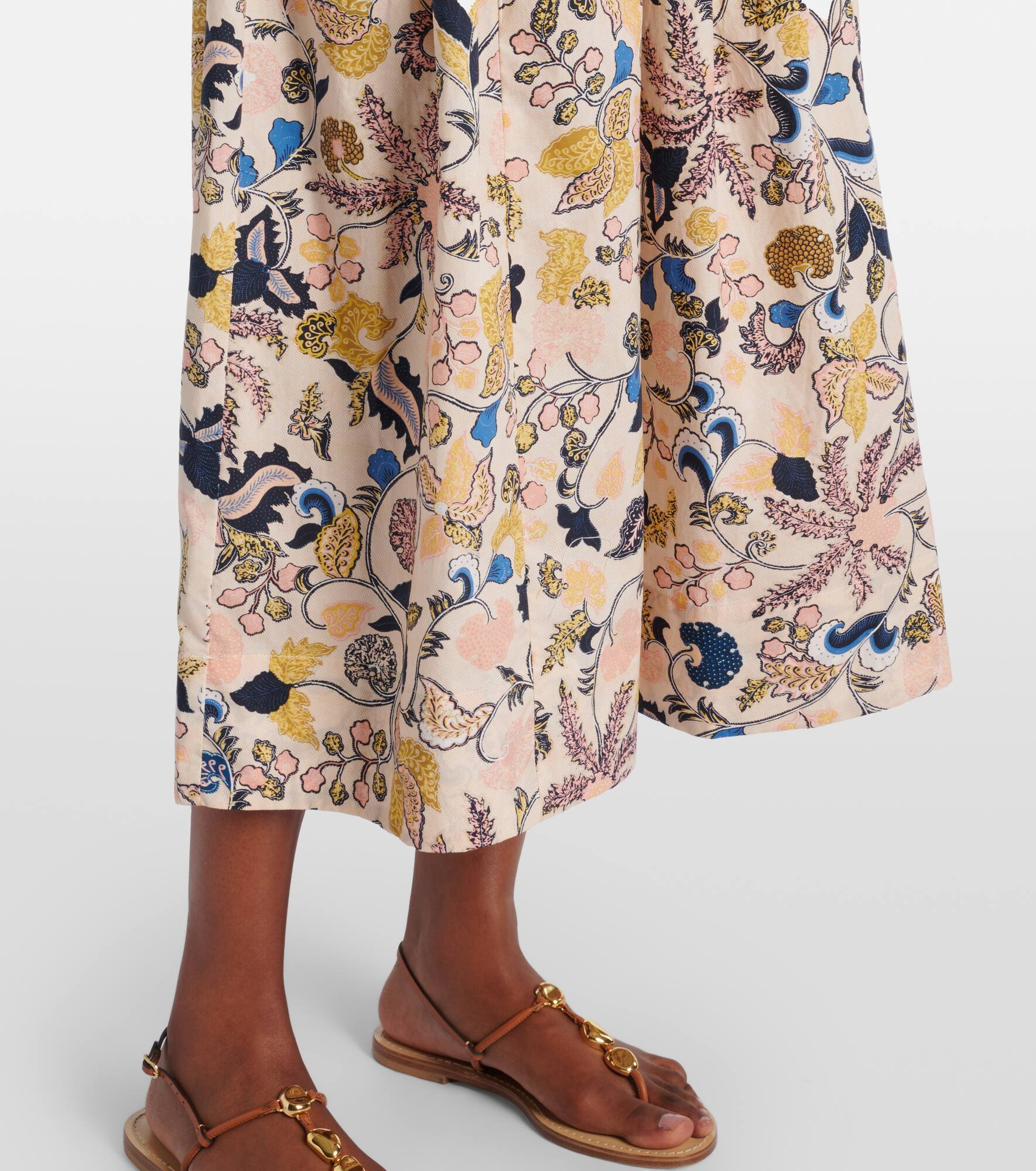 Rosen floral cotton maxi skirt - 5