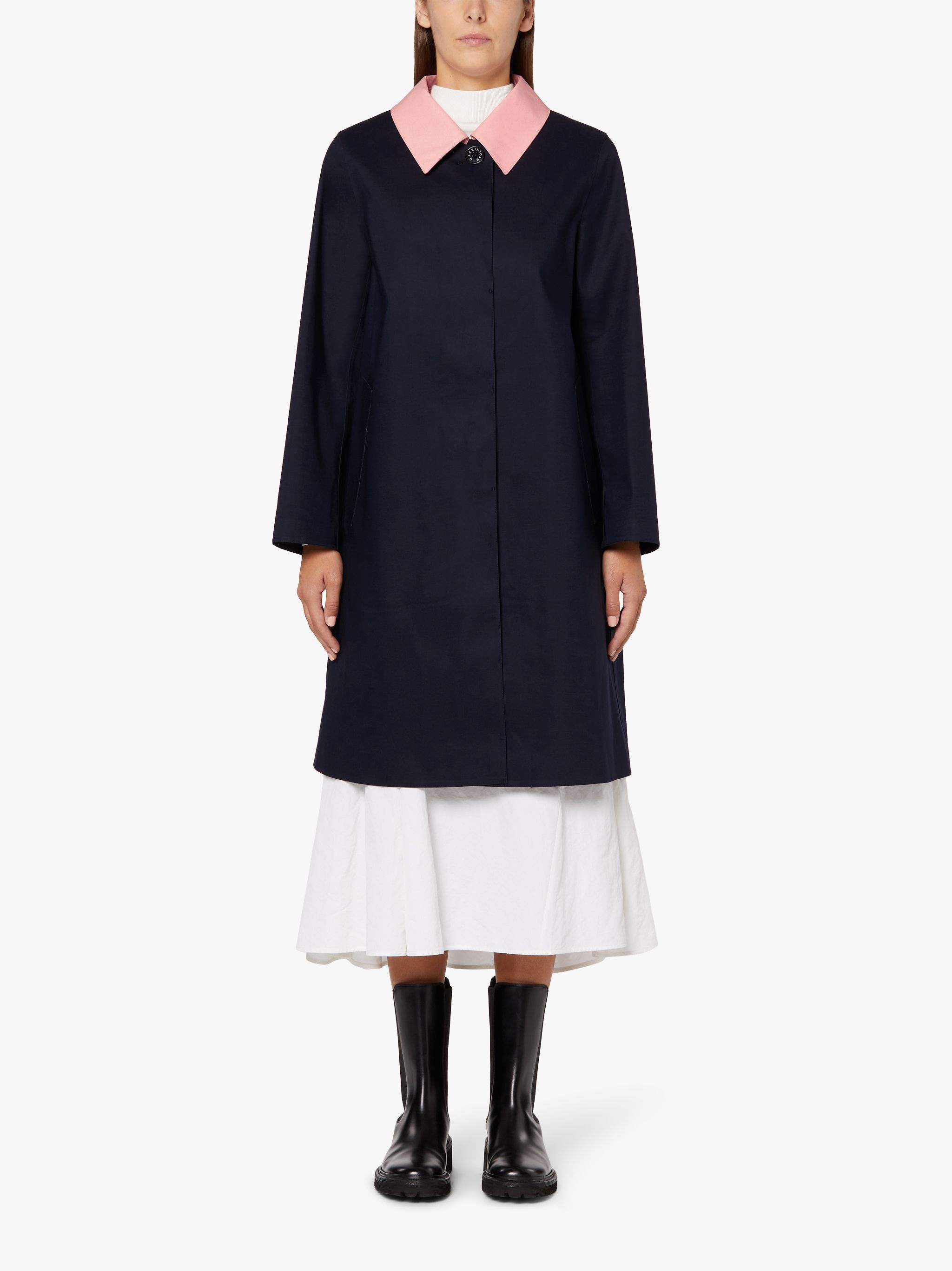 BANTON NAVY X PINK BONDED COTTON COAT | LRC-013 - 3