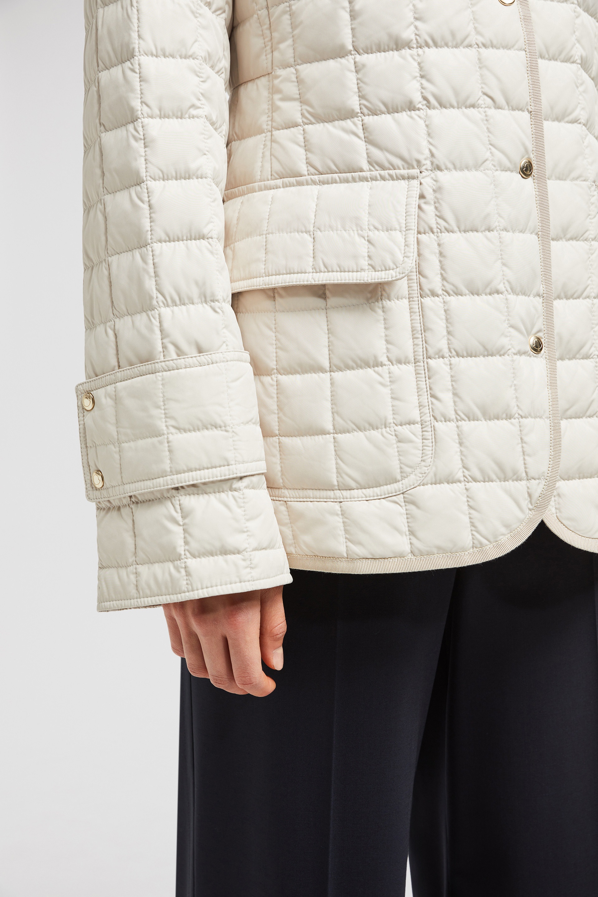 Epinal Square-Quilted Down Shirt Jacket - 6