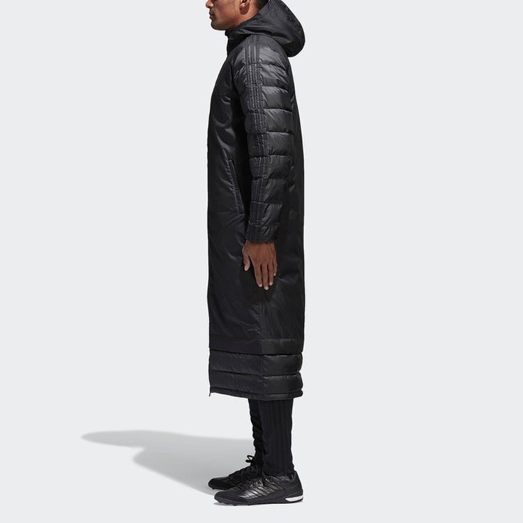 adidas Soccer/Football Training Sports protection against cold Stay Warm hooded Down Jacket Black BQ - 5