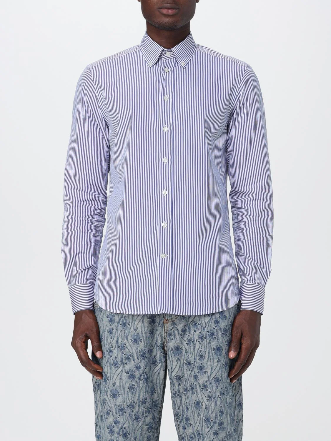 Etro shirt in striped poplin - 1