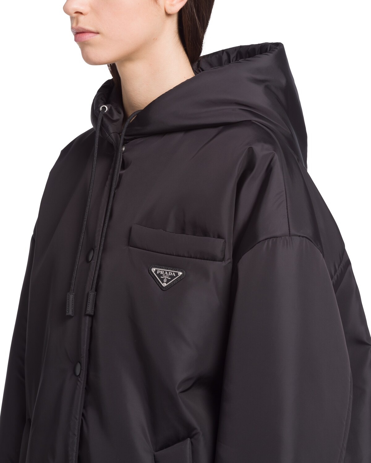 Oversized light Re-Nylon raincoat - 5