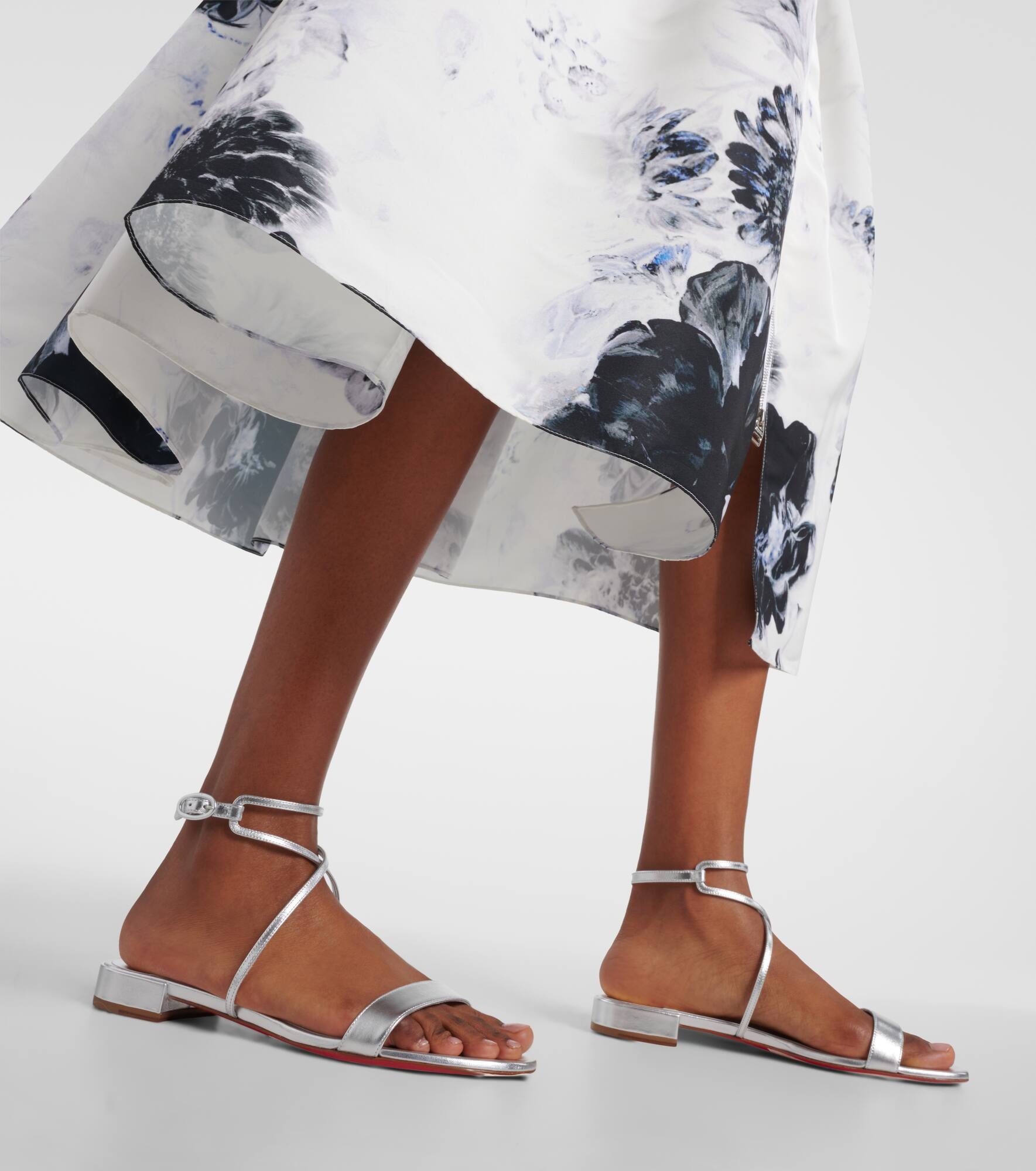 Miss Choca metallic leather sandals - 4