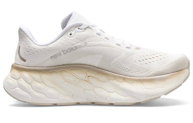 (WMNS) New Balance Fresh Foam X More v4 'White Gold Metallic' WMORCW4 - 2
