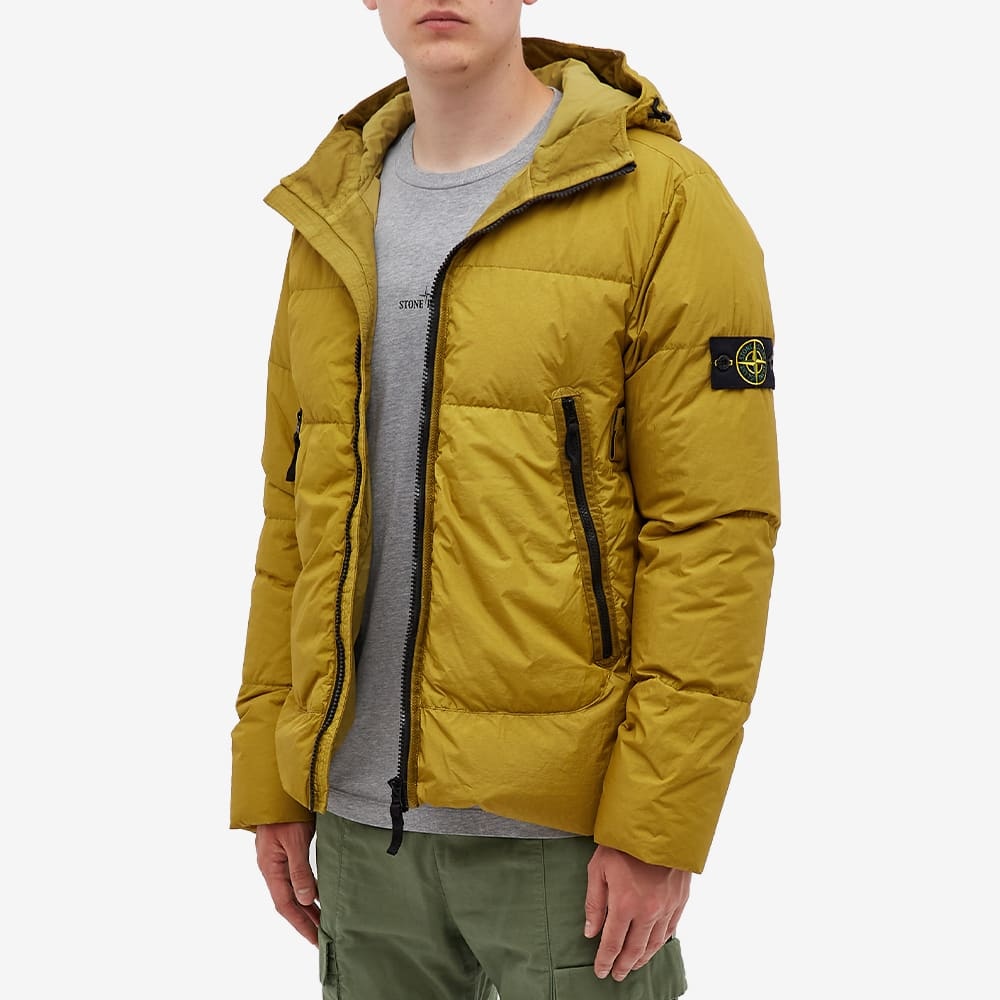 Stone Island Garment Dyed Crinkle Reps Hooded Down Jacket - 5