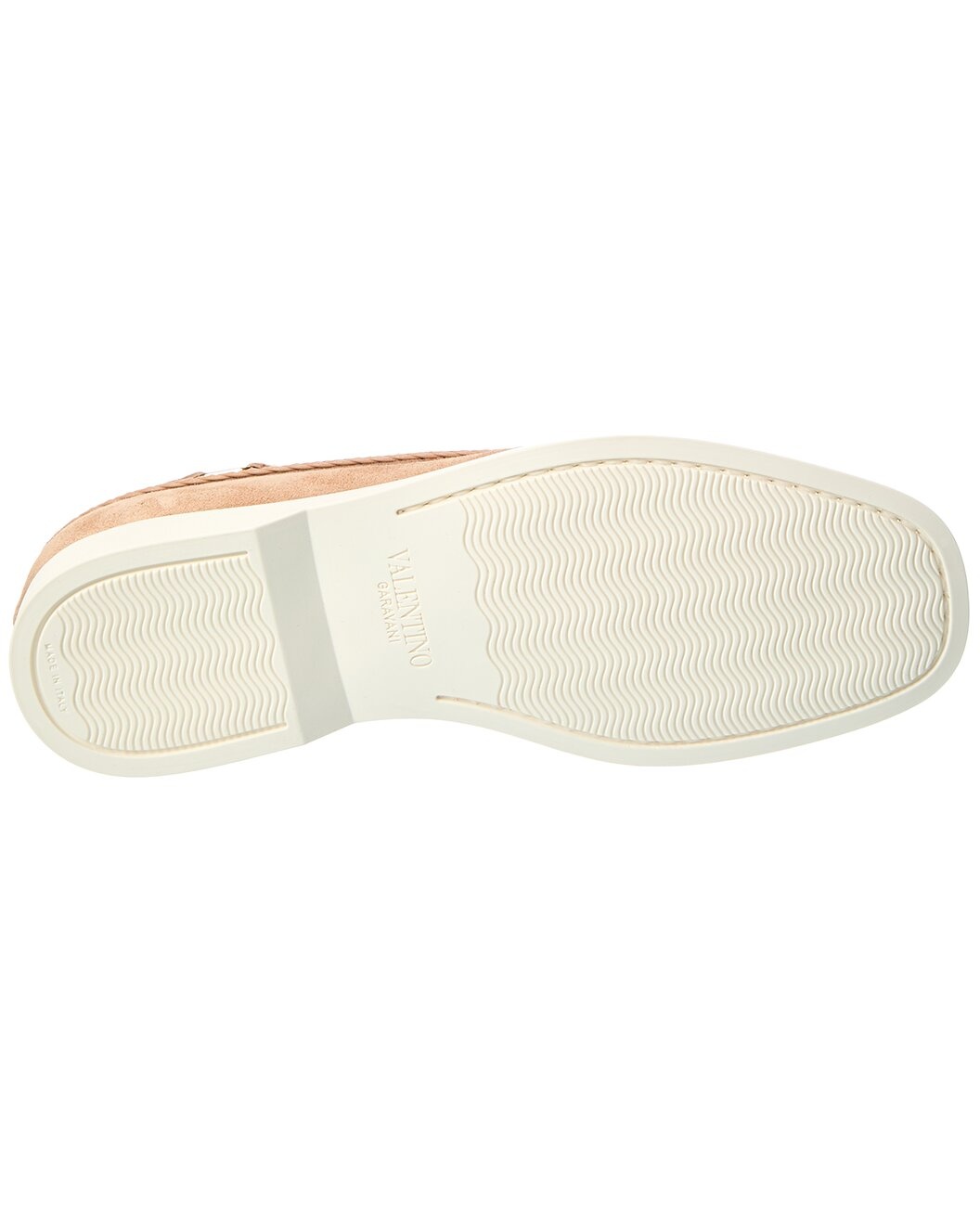 Valentino Braided-Edge Suede Loafer - 4