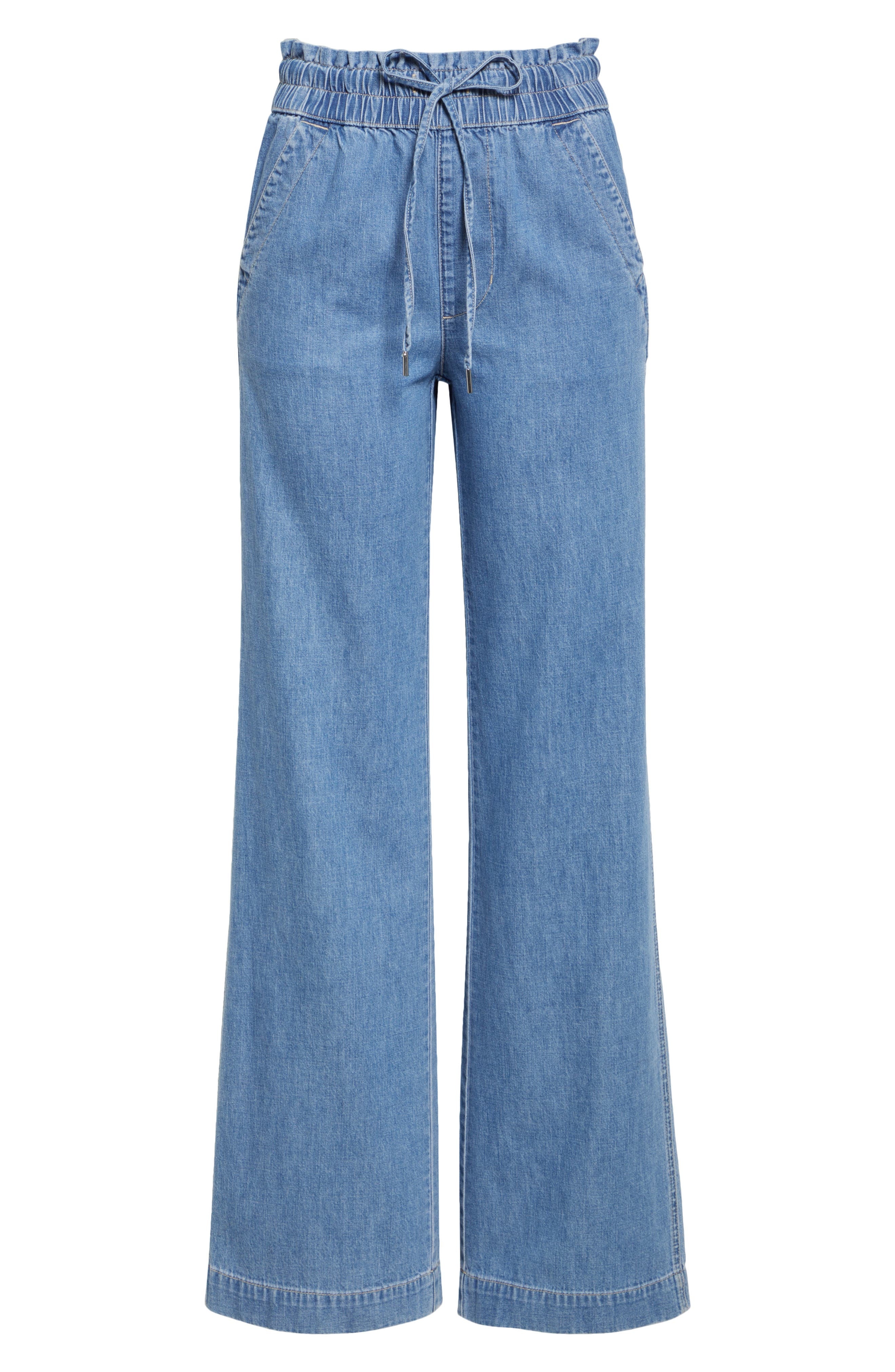 Veronica Beard Dunford Drawstring Jeans in Amethyst Frost at Nordstrom - 6