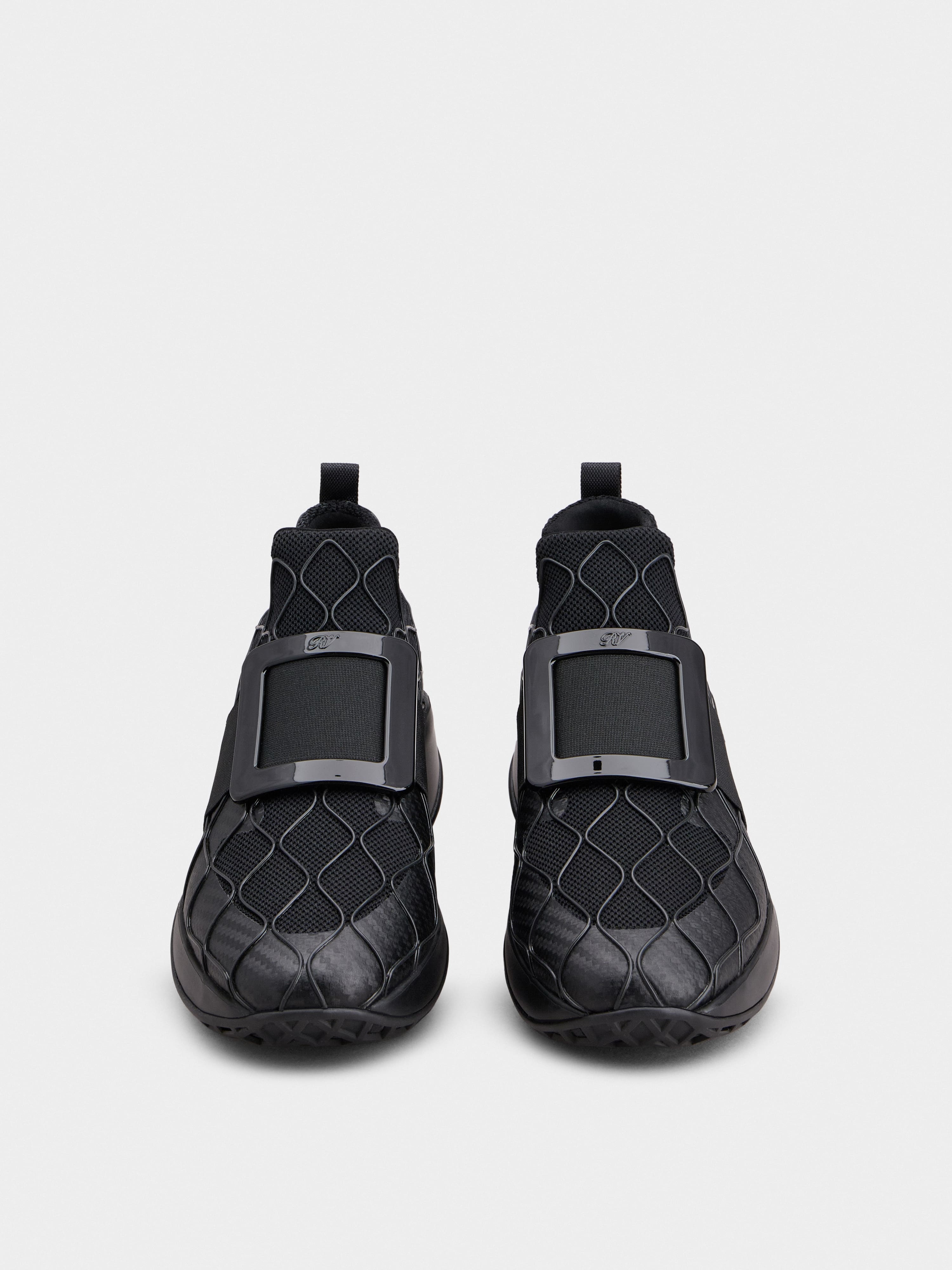 Viv' Run Technical Lacquered Buckle Sneakers in Technical Fabric - 7