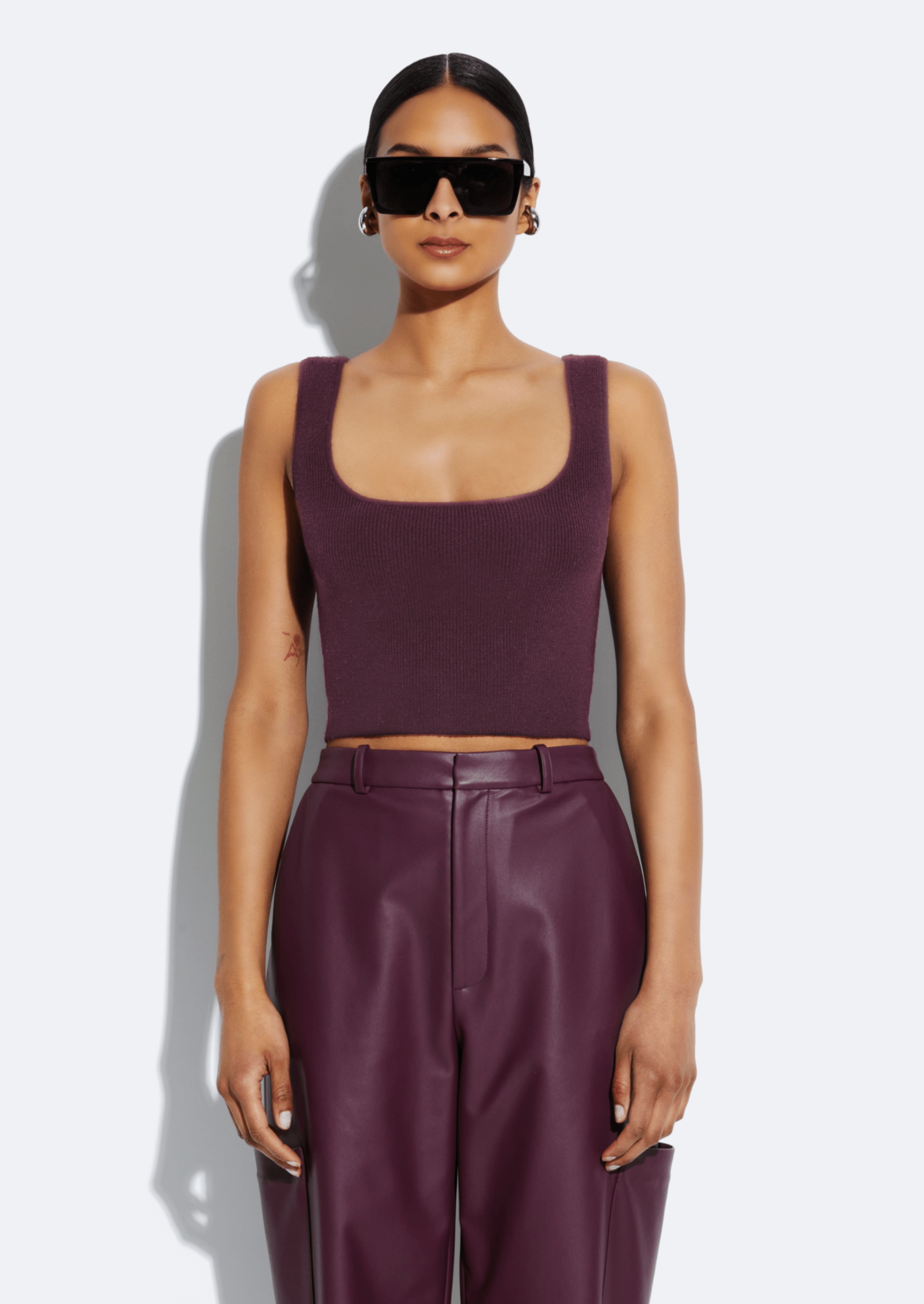 Merino Cropped Tank - 2