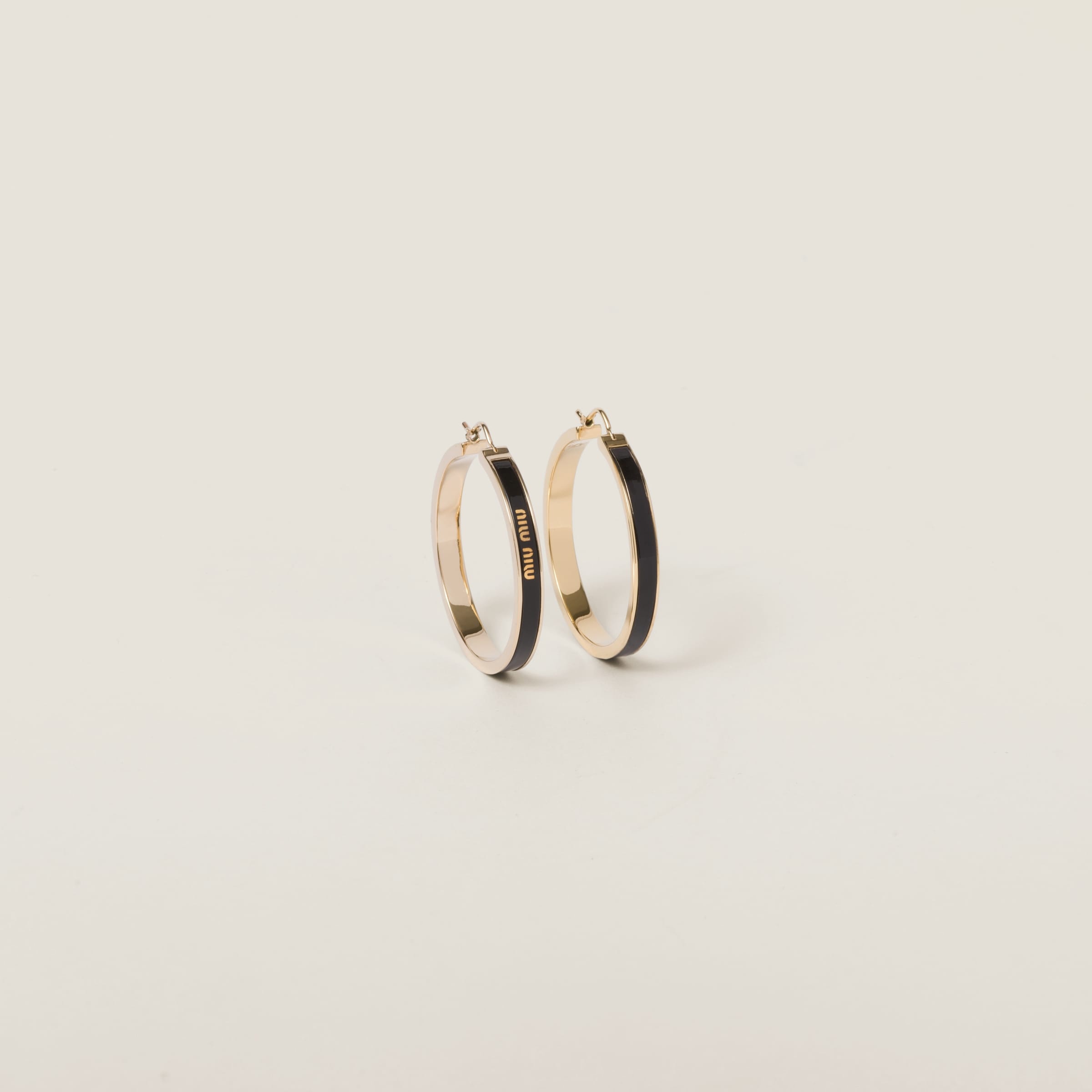 Enameled metal earrings - 1