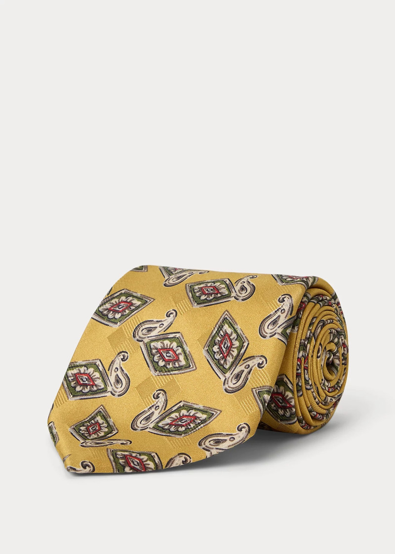 RRL by Ralph Lauren Handmade Print Silk Jacquard Tie outlook