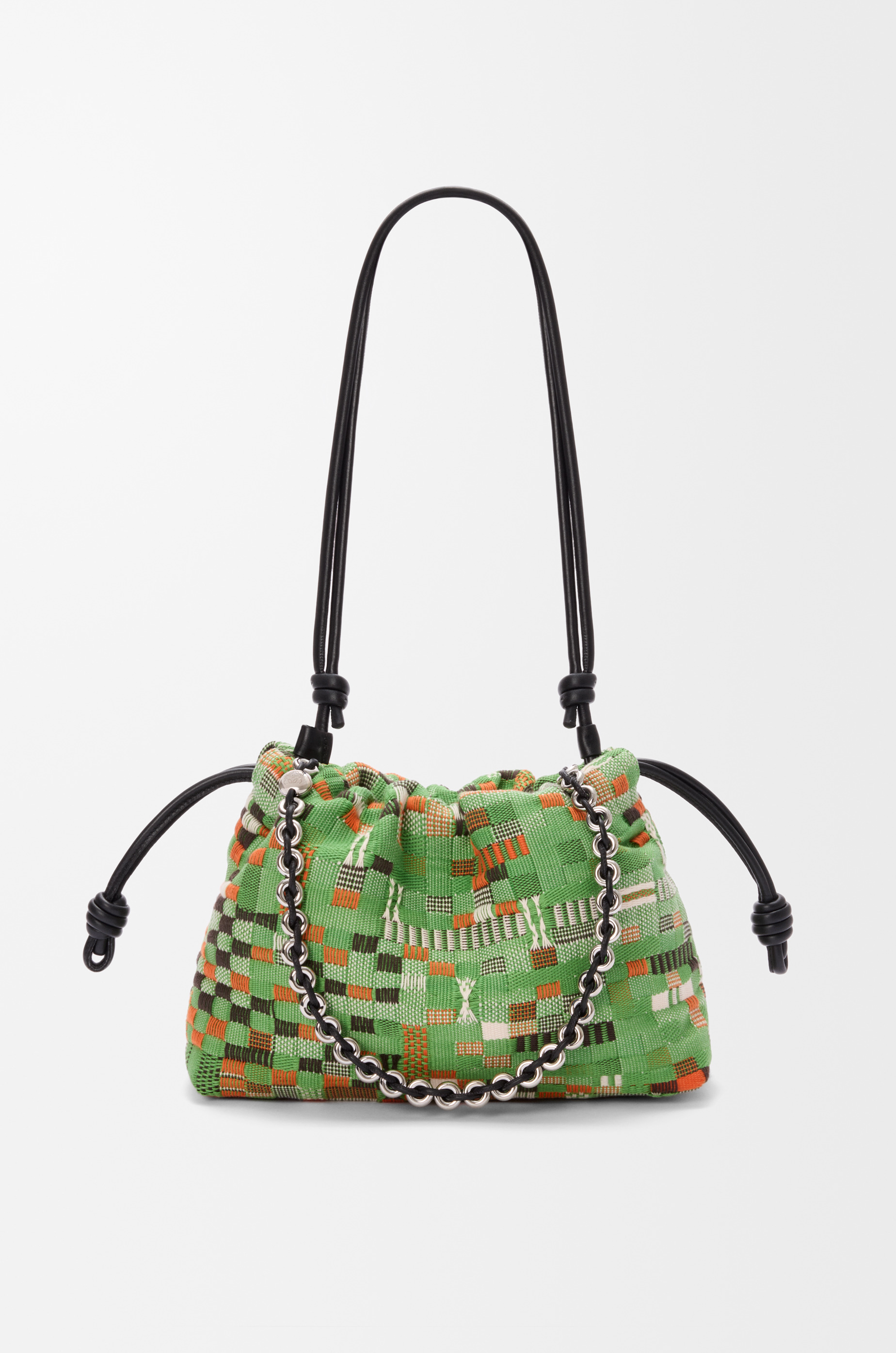 Medium Flamenco purse in embroidered textile - 8