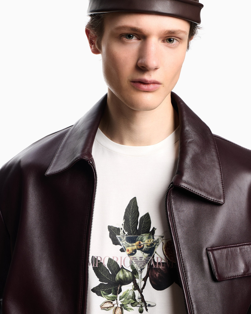 ASV JERSEY T-SHIRT WITH GOBLET AND FOLIAGE PRINT 5